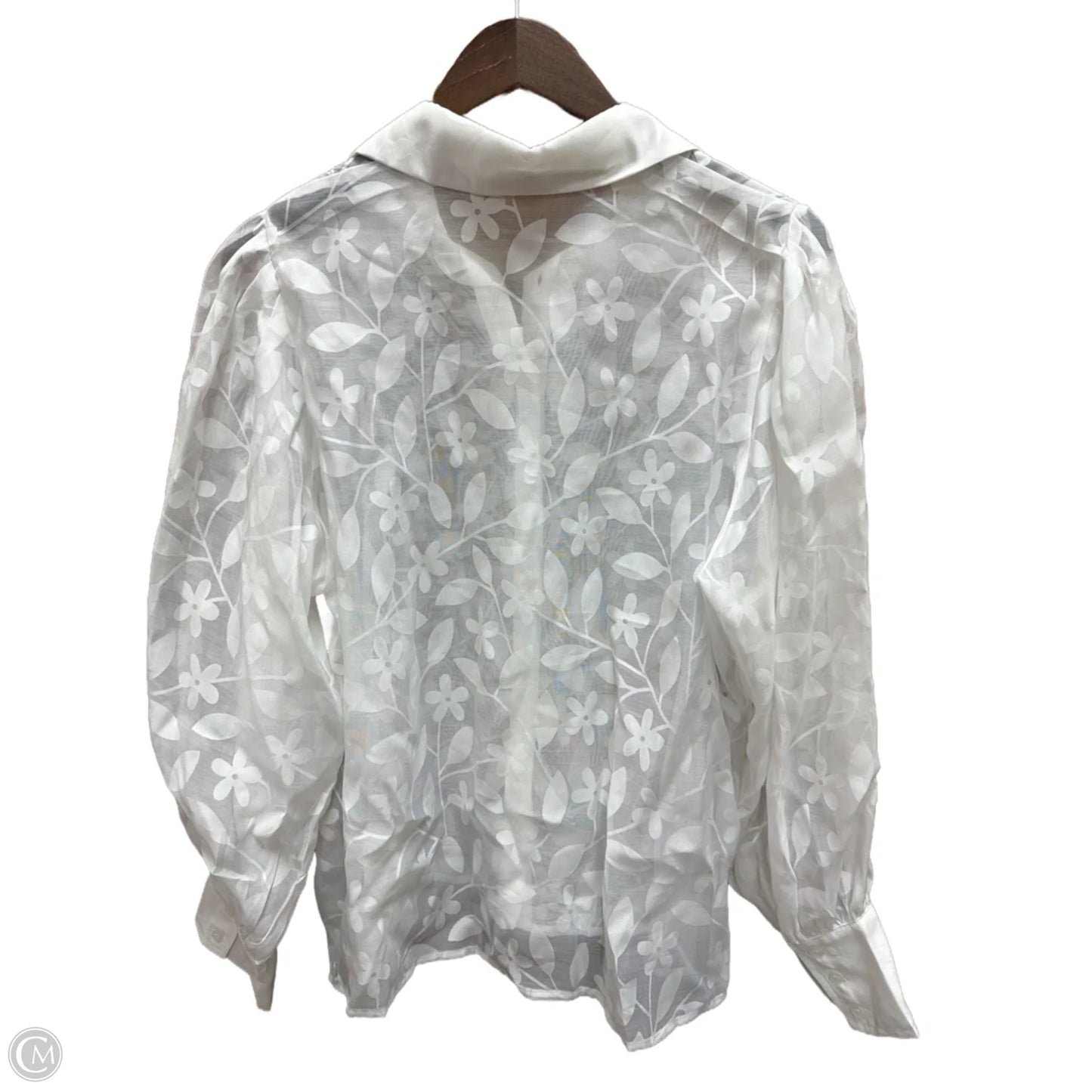 GeeGee Top Long Sleeve By Clothes Mentor In White, Size: L