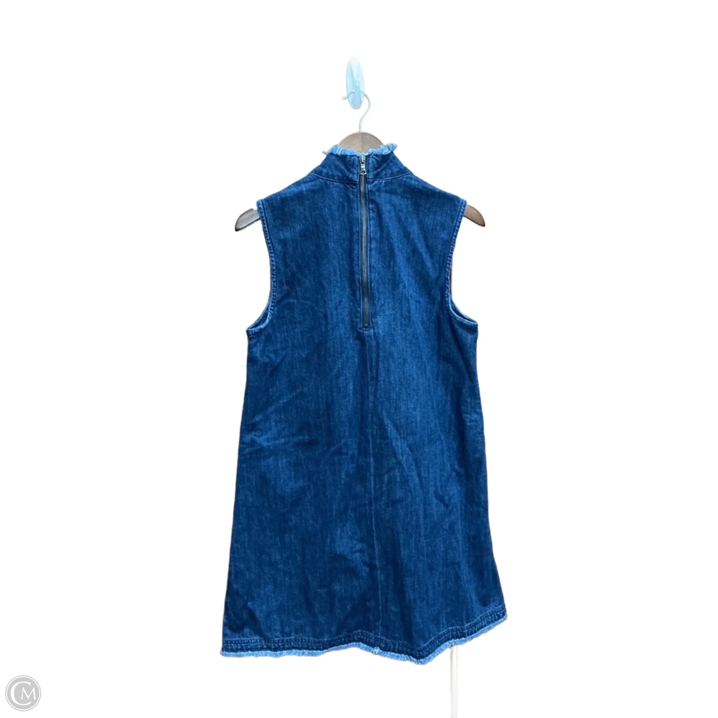 Dress Casual Midi By Gap In Blue Denim, Size: L