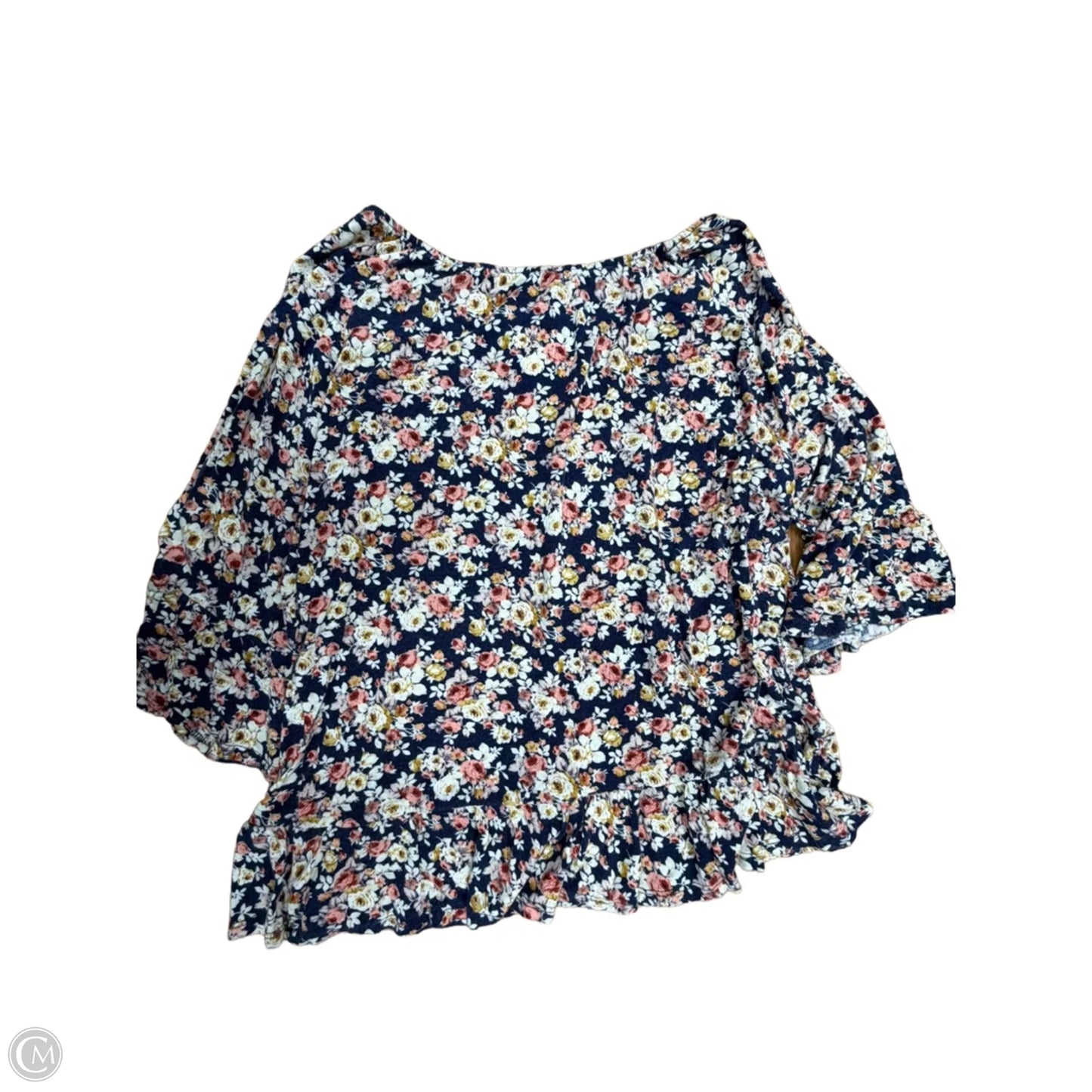 Top Long Sleeve By Massini In Floral Print, Size: Xl