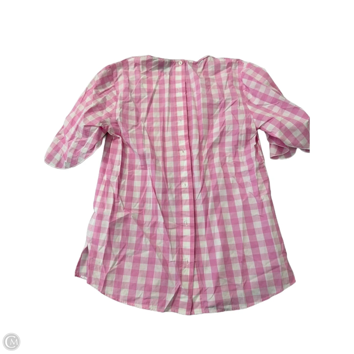 Top Short Sleeve By Banana Republic In Plaid Pattern, Size: Xs