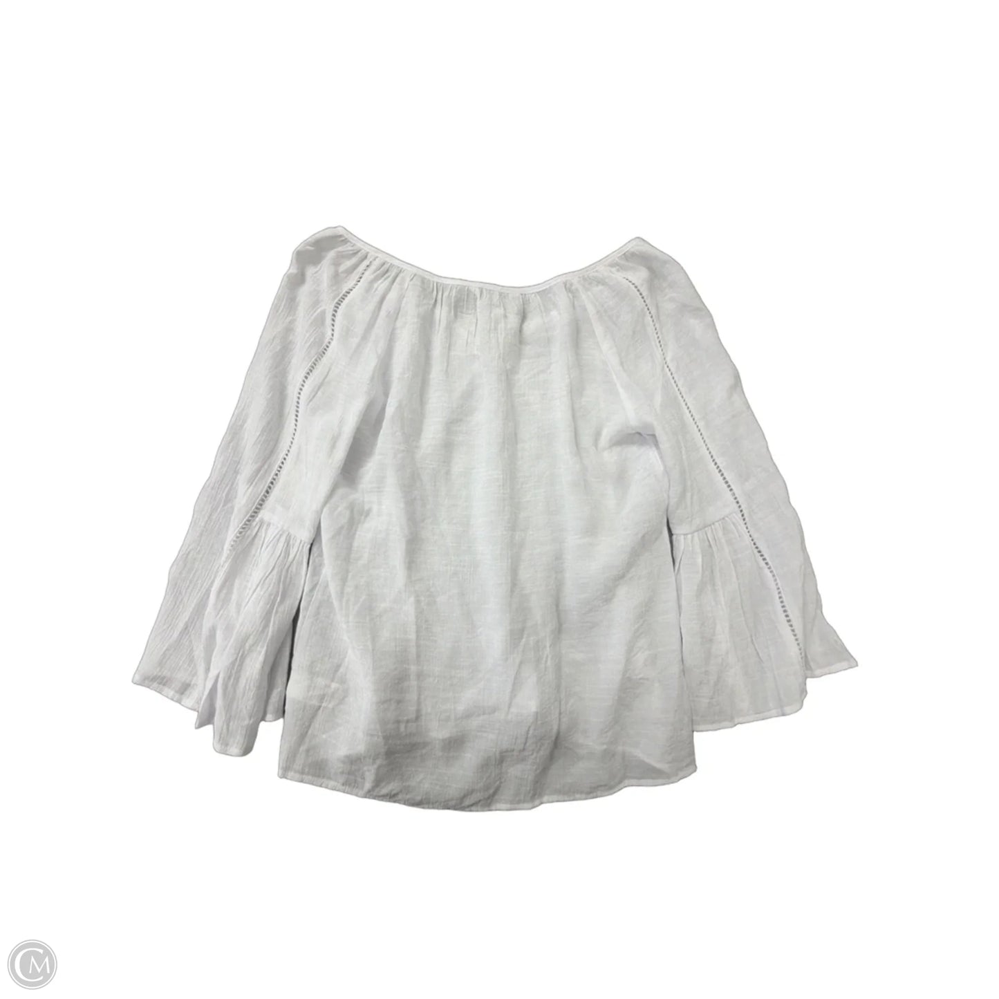Top Long Sleeve By Counterparts In White, Size: S