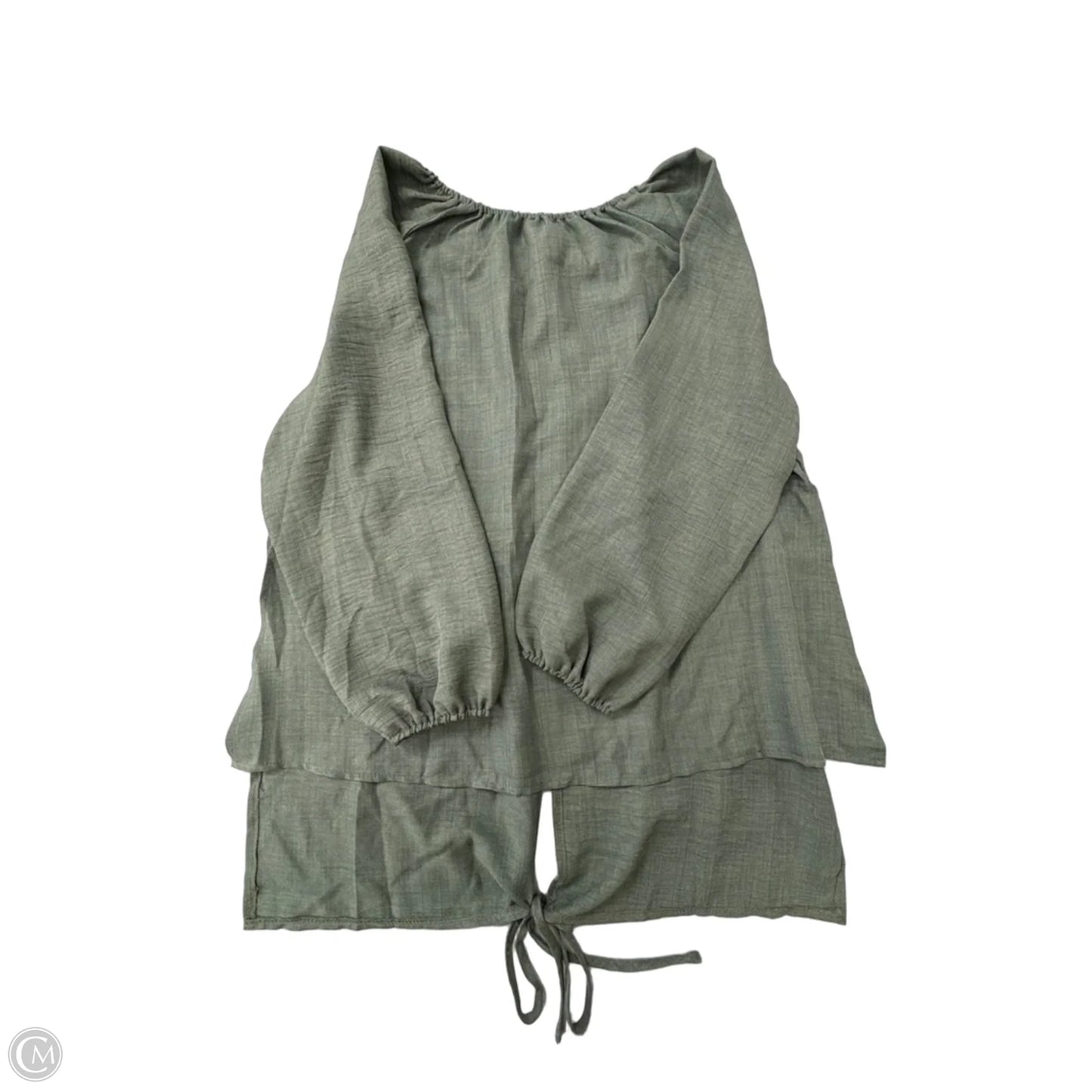 Top Long Sleeve By Shein In Green, Size: 2x