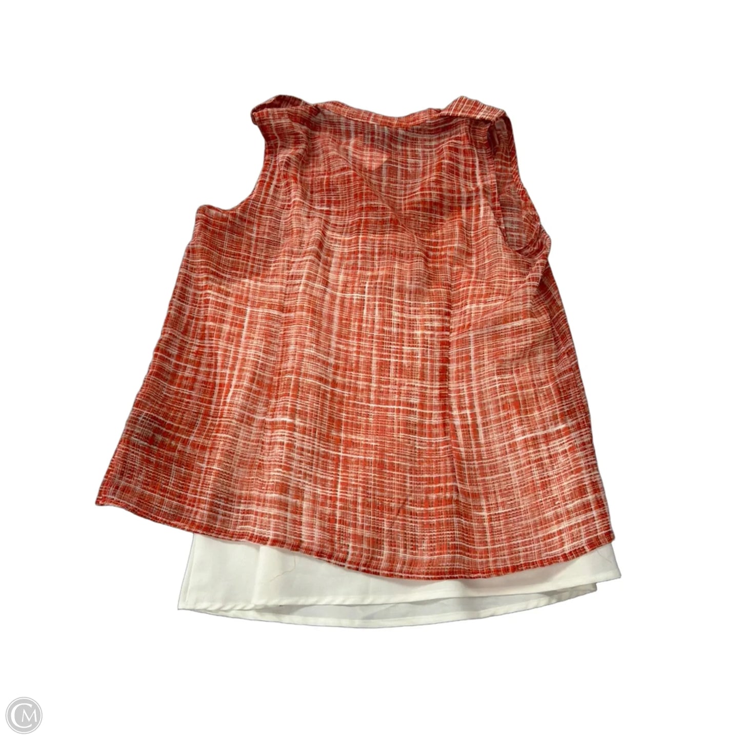 Top Sleeveless By Worthington In Orange, Size: L