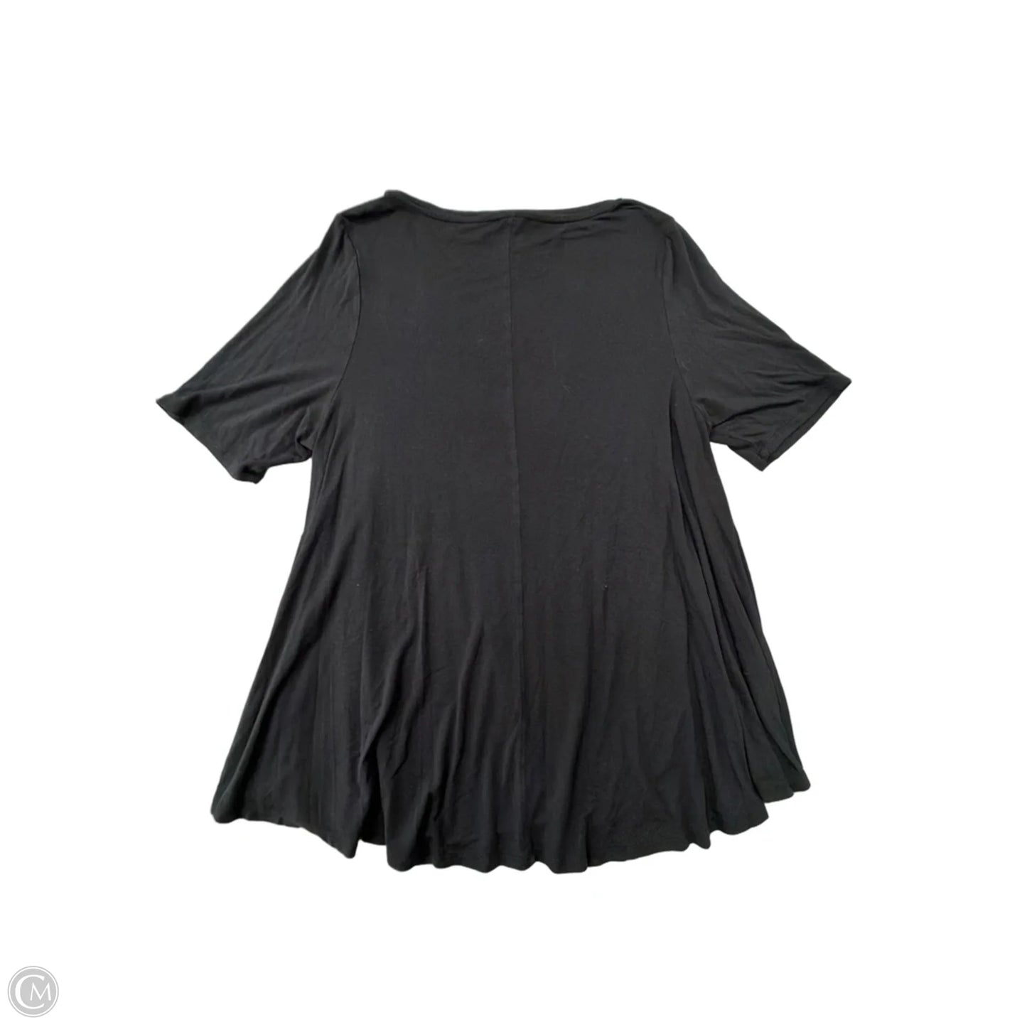 Top Short Sleeve By Lane Bryant In Black, Size: 1x
