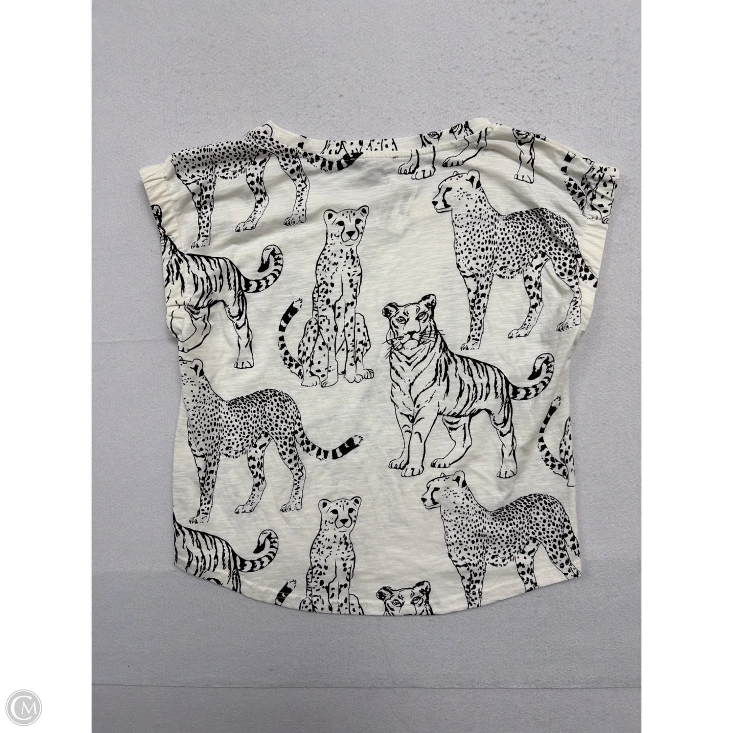 Top Short Sleeve By Jane And Delancey In Black & White, Size: S