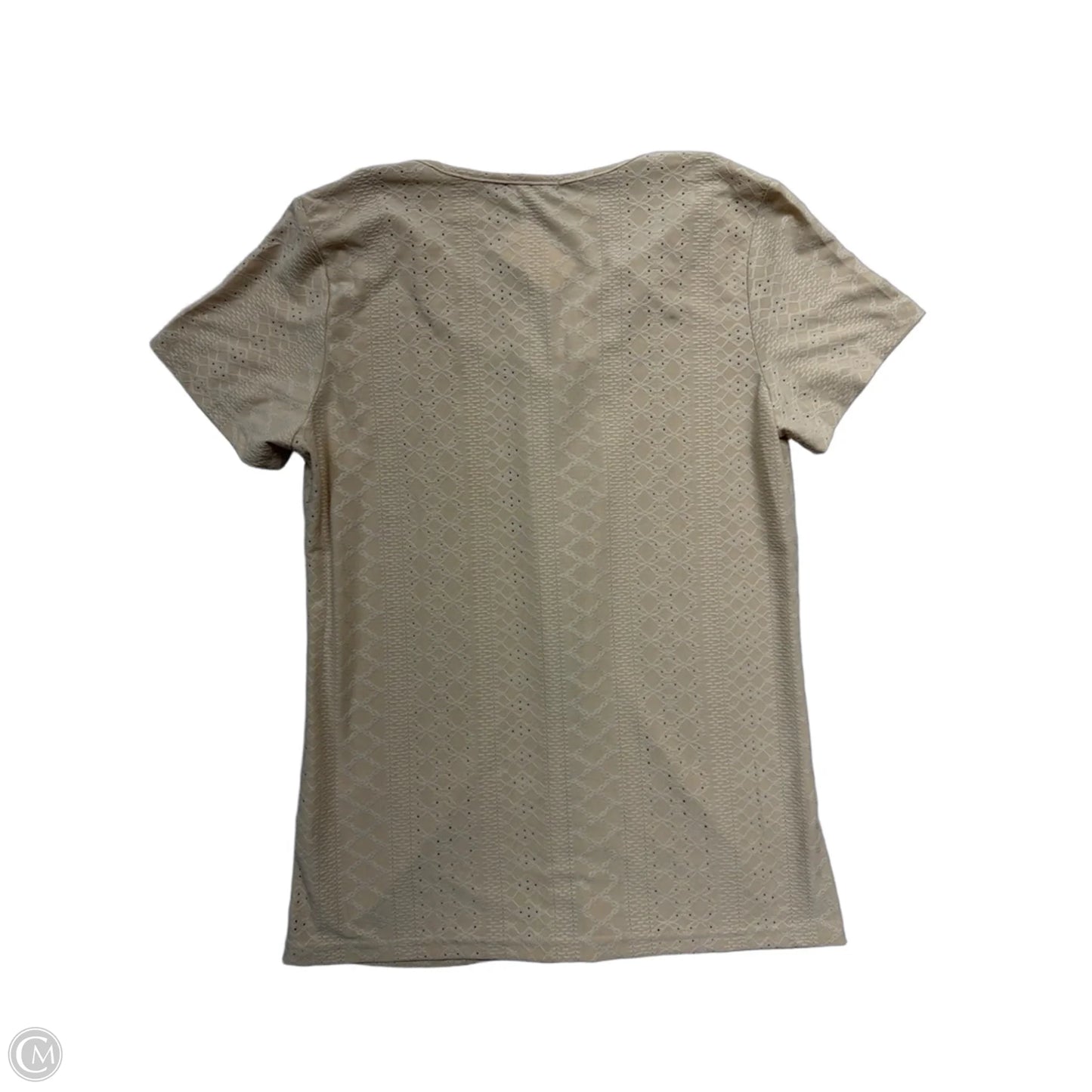 Top Short Sleeve By Clothes Mentor In Tan, Size: S
