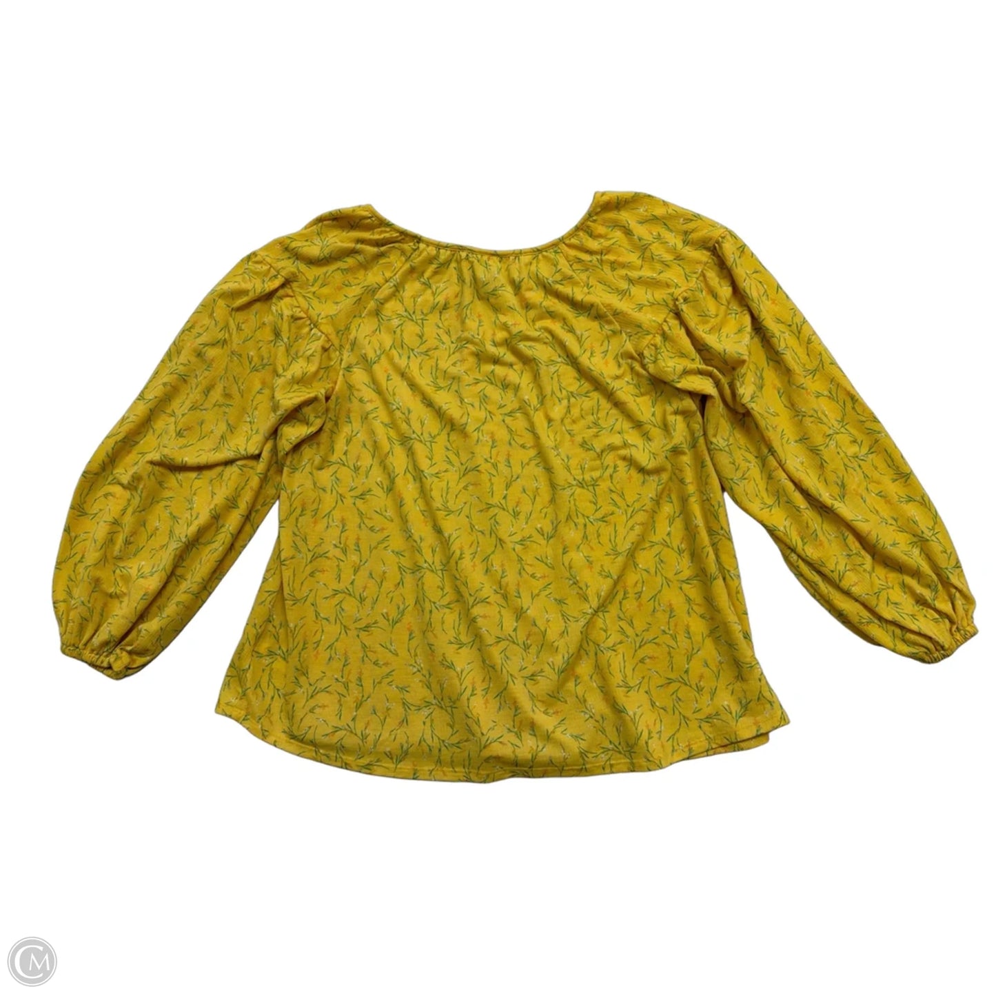 Top Long Sleeve By Ava & Viv In Yellow, Size: 1x