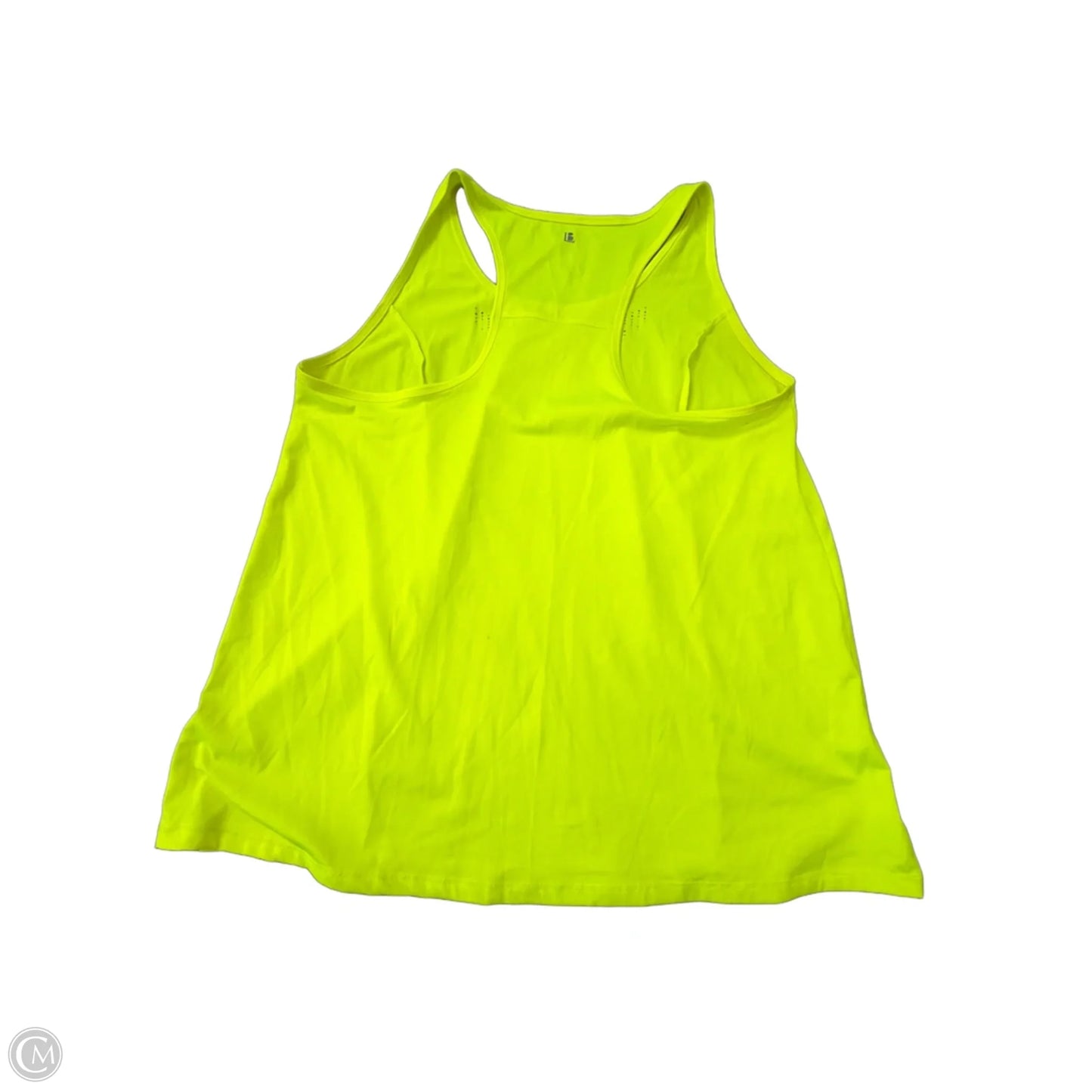 Athletic Tank Top By Clothes Mentor In Yellow, Size: Xl