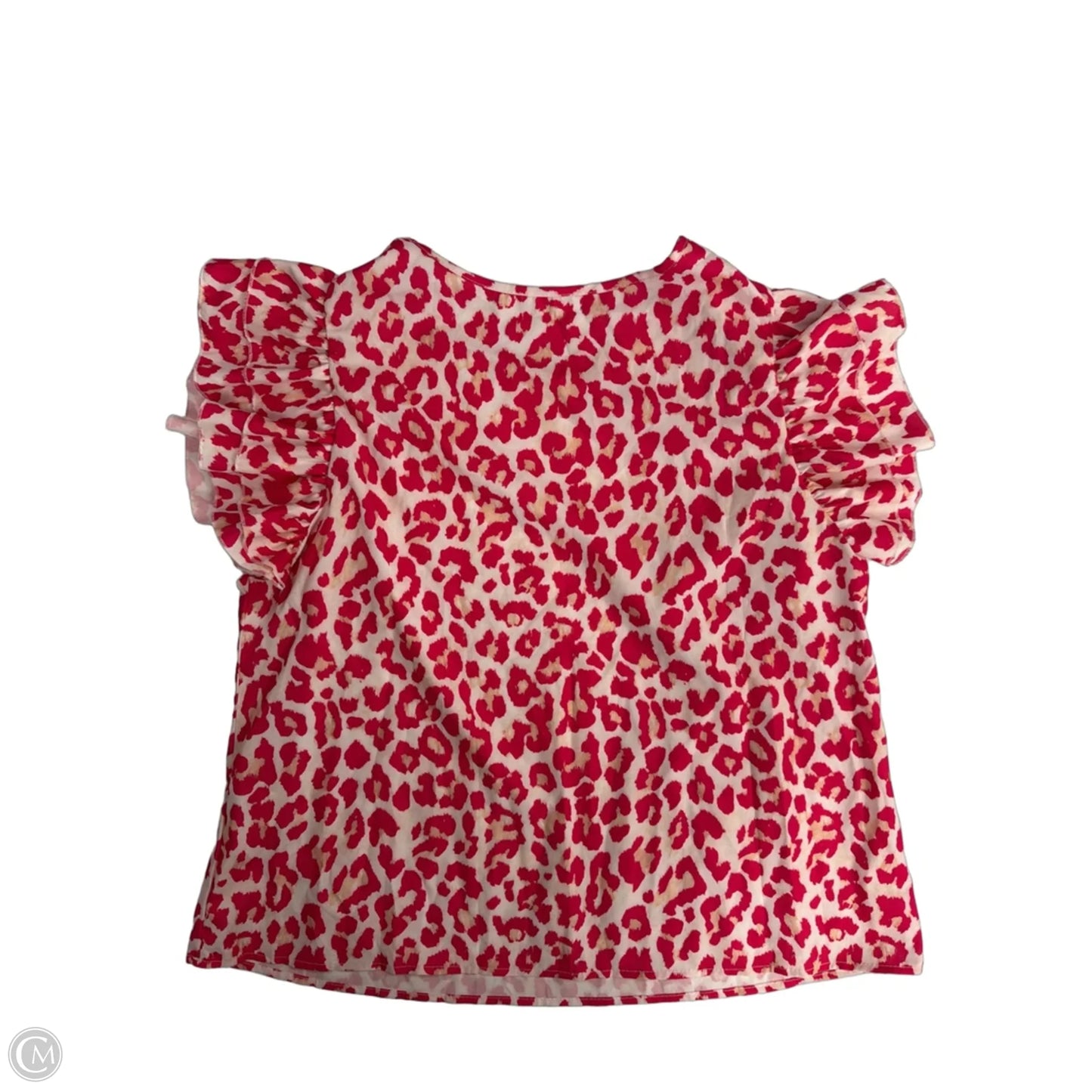 Top Short Sleeve By Clothes Mentor In Pink & White, Size: Xl