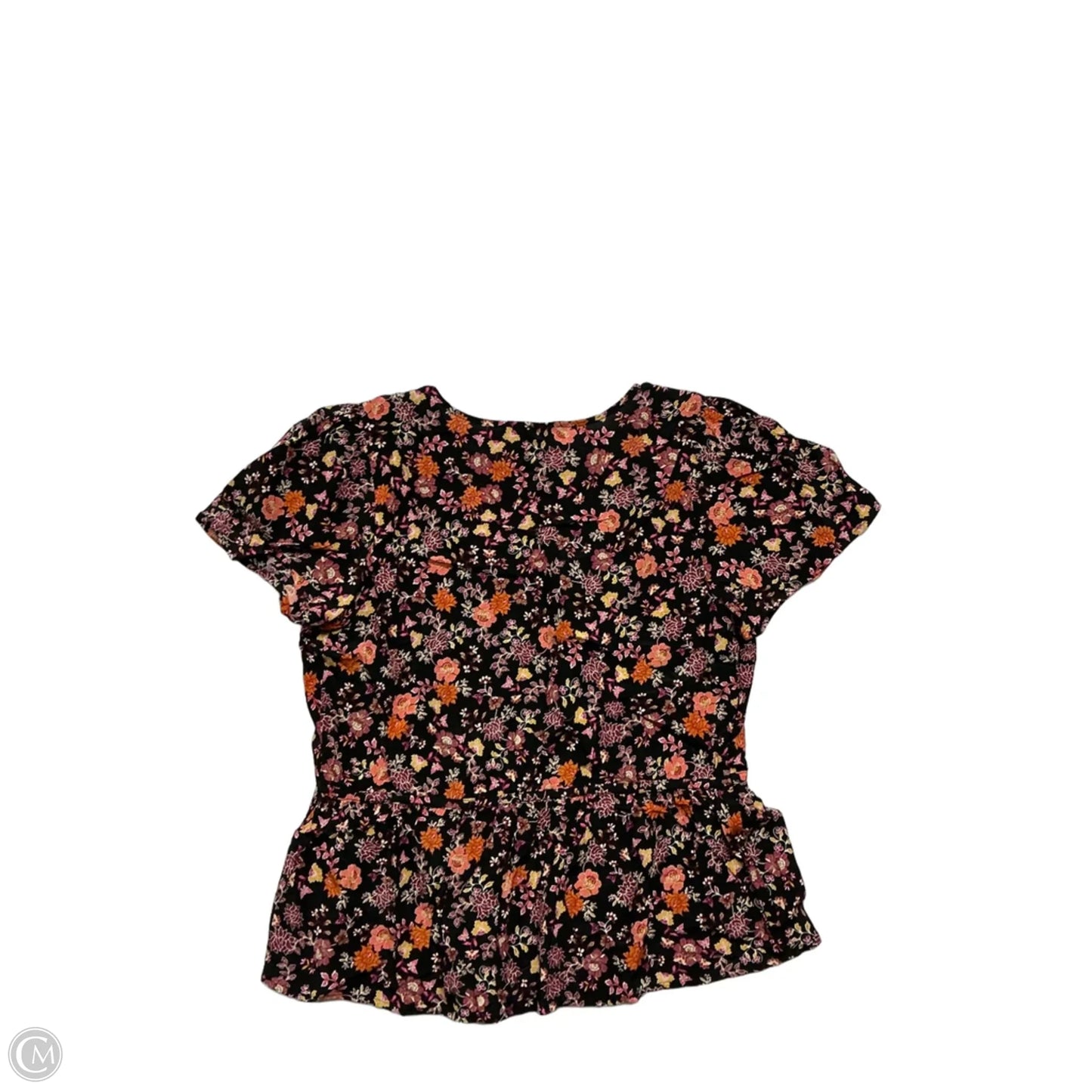 Top Short Sleeve By Loft In Floral Print, Size: M