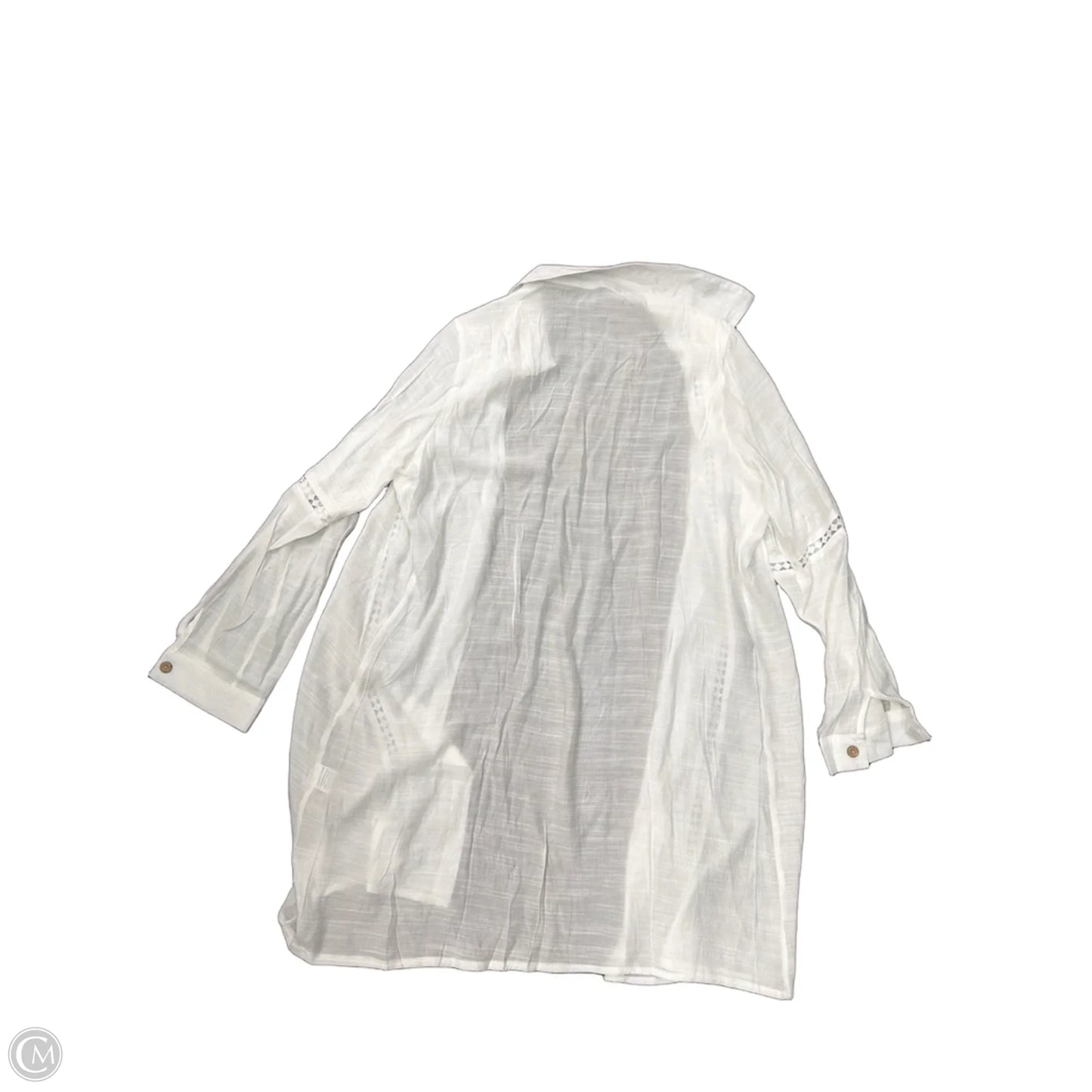 Top Long Sleeve By Clothes Mentor In White, Size: 2x