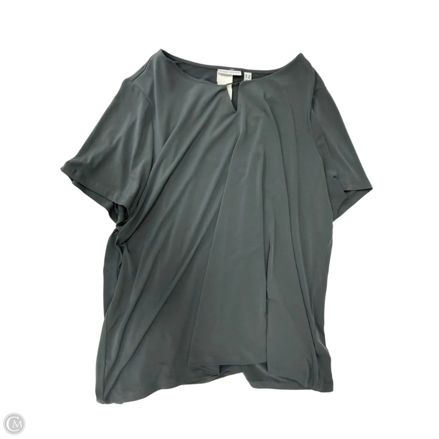 Top Short Sleeve By Susan Graver In Grey, Size: 3x