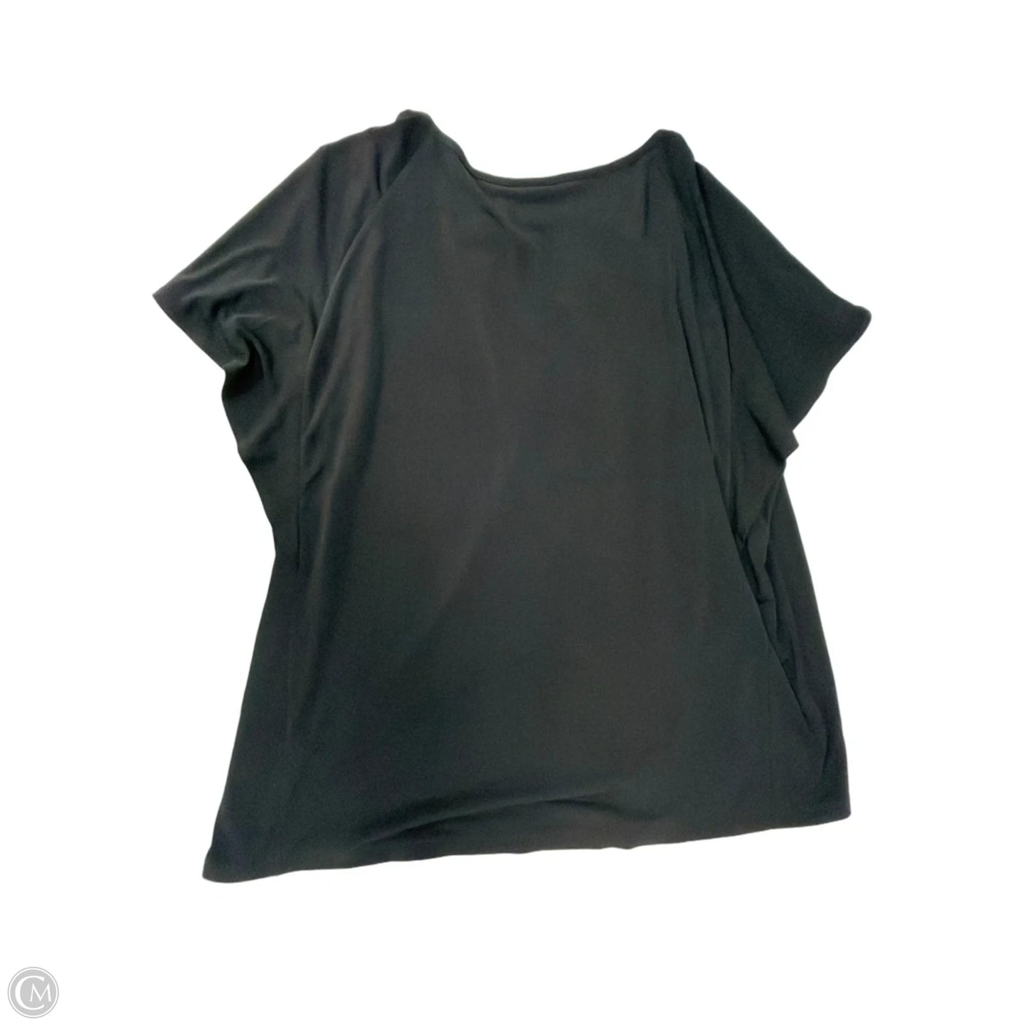 Top Short Sleeve By Susan Graver In Black, Size: 3x