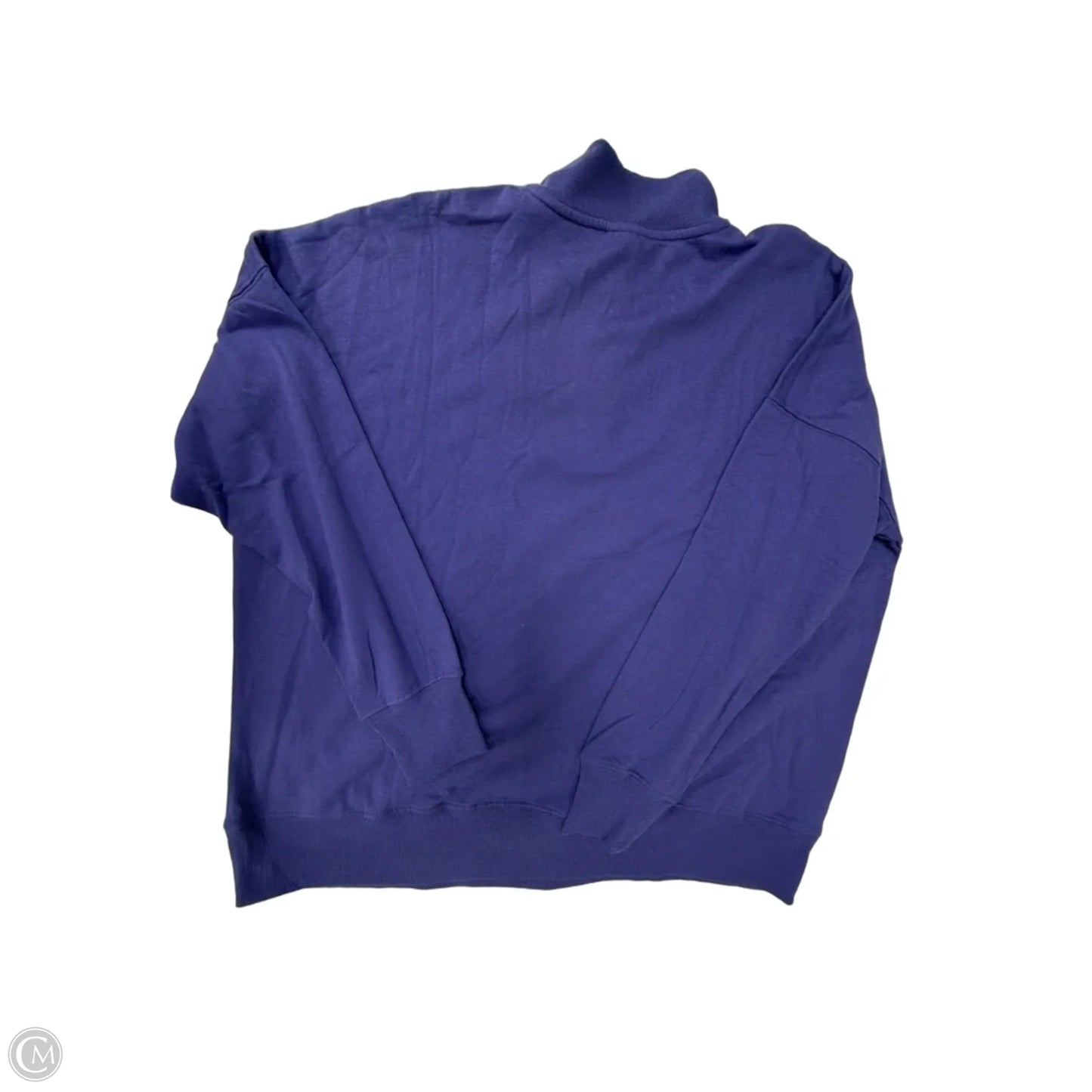 Athletic Top Long Sleeve Collar By Jockey In Blue, Size: L