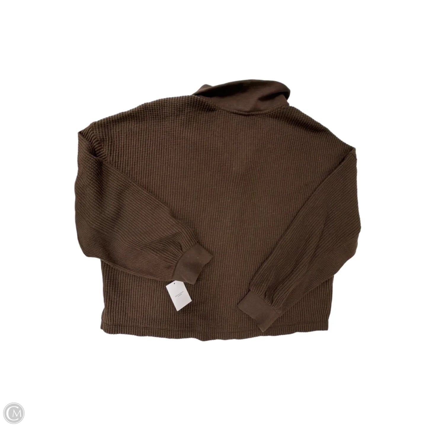 Top Long Sleeve By Auden In Brown, Size: L