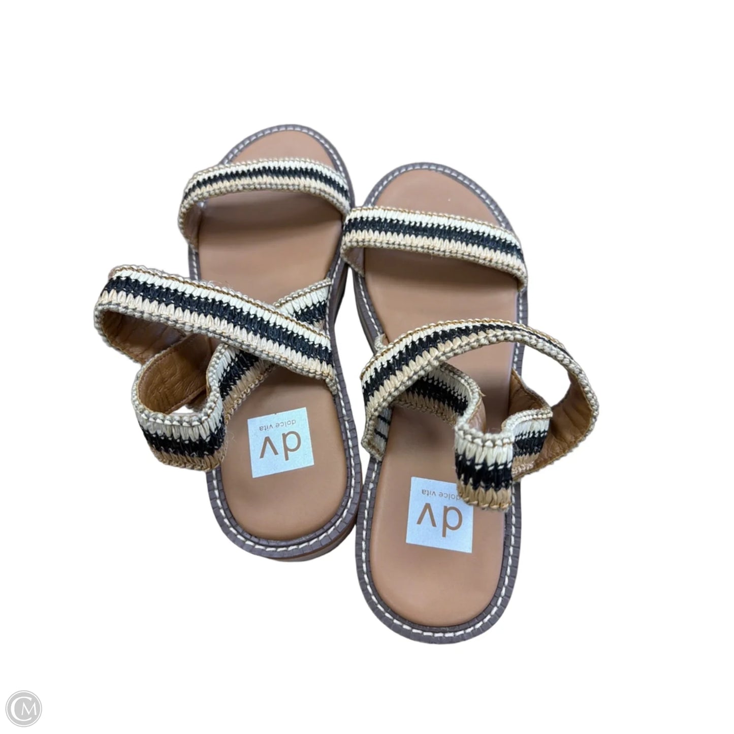Sandals Heels Platform By Dv In Brown, Size: 9