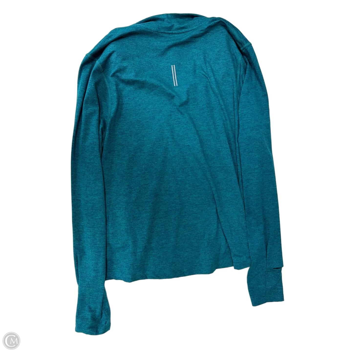 Athletic Top Long Sleeve Collar By Nike Apparel In Green, Size: 1x