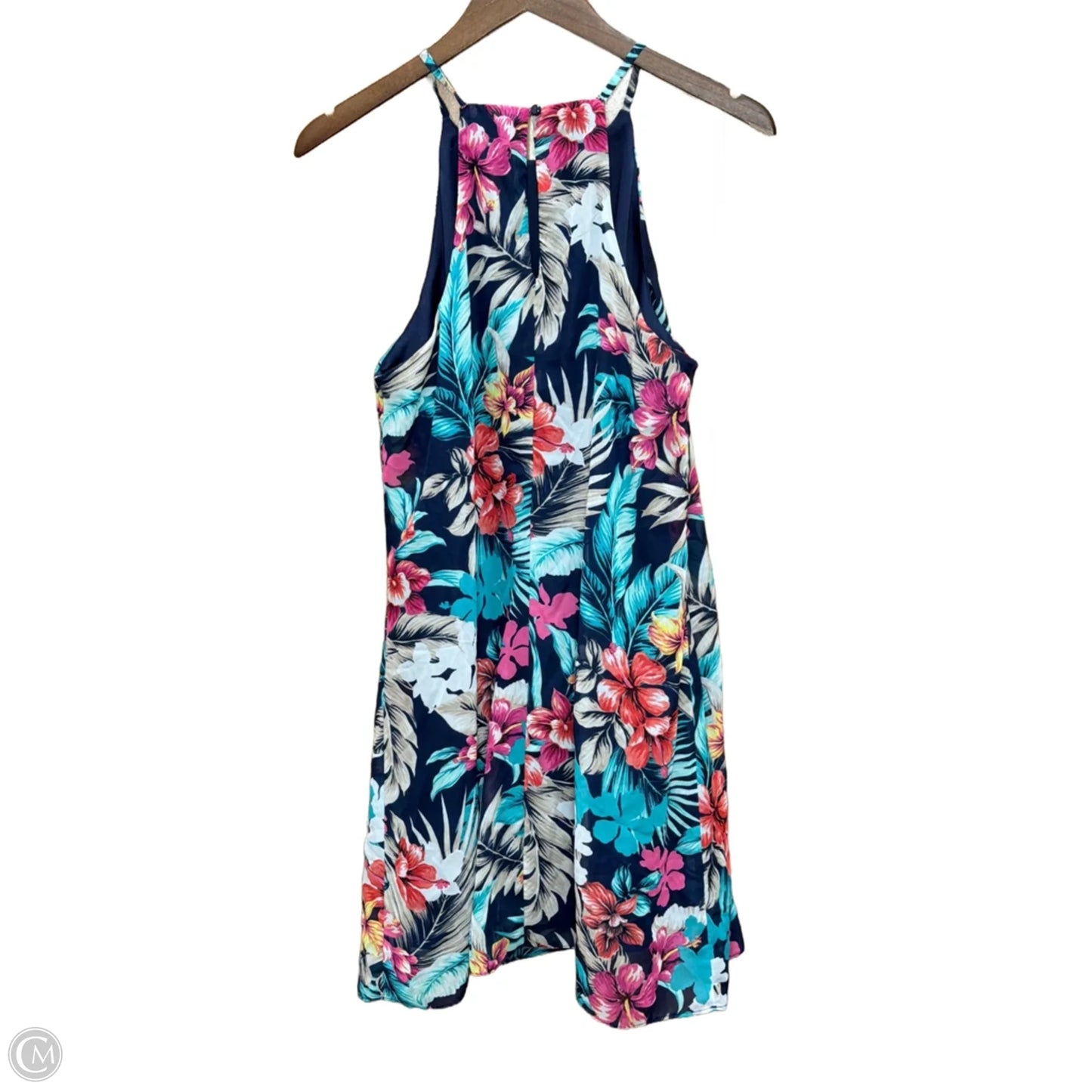 Dress Casual Short By By & By In Tropical Print, Size: Xl
