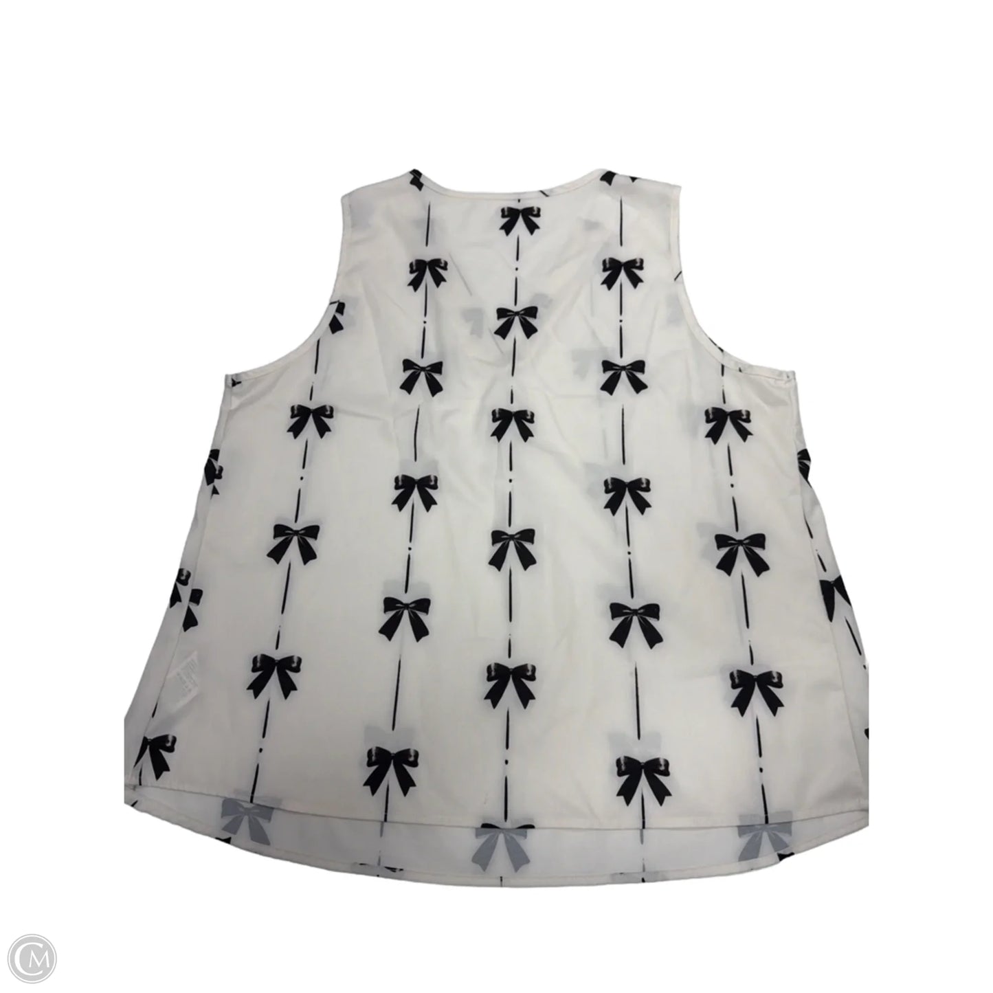 Top Sleeveless By Shein In Black & White, Size: Xl