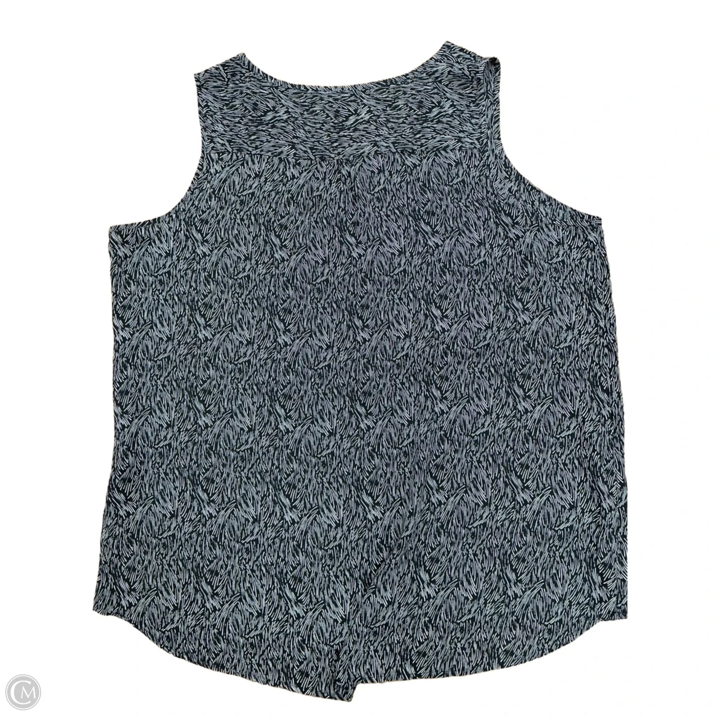 Top Sleeveless By Apt 9 In Black & White, Size: Xl