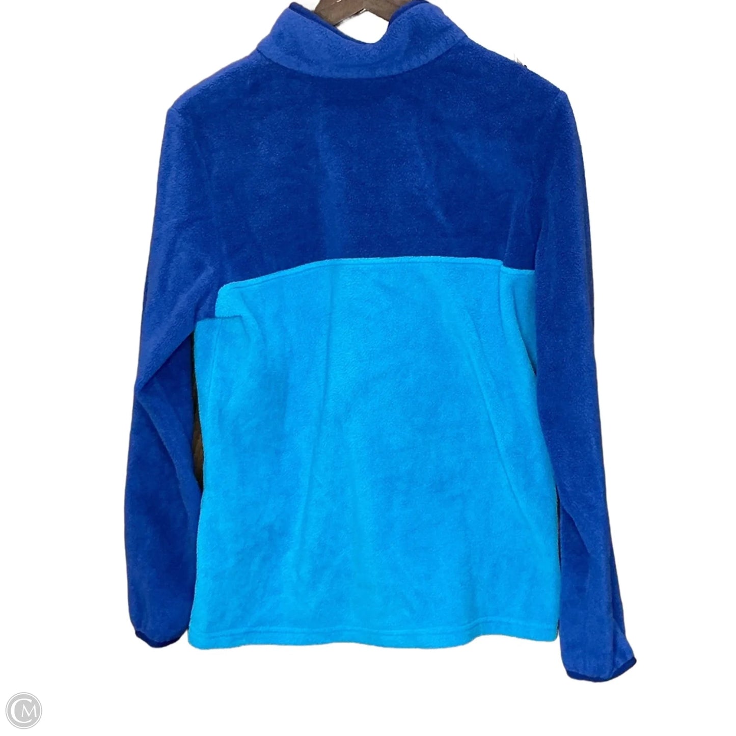 Athletic Top Long Sleeve Collar By Columbia In Blue, Size: L