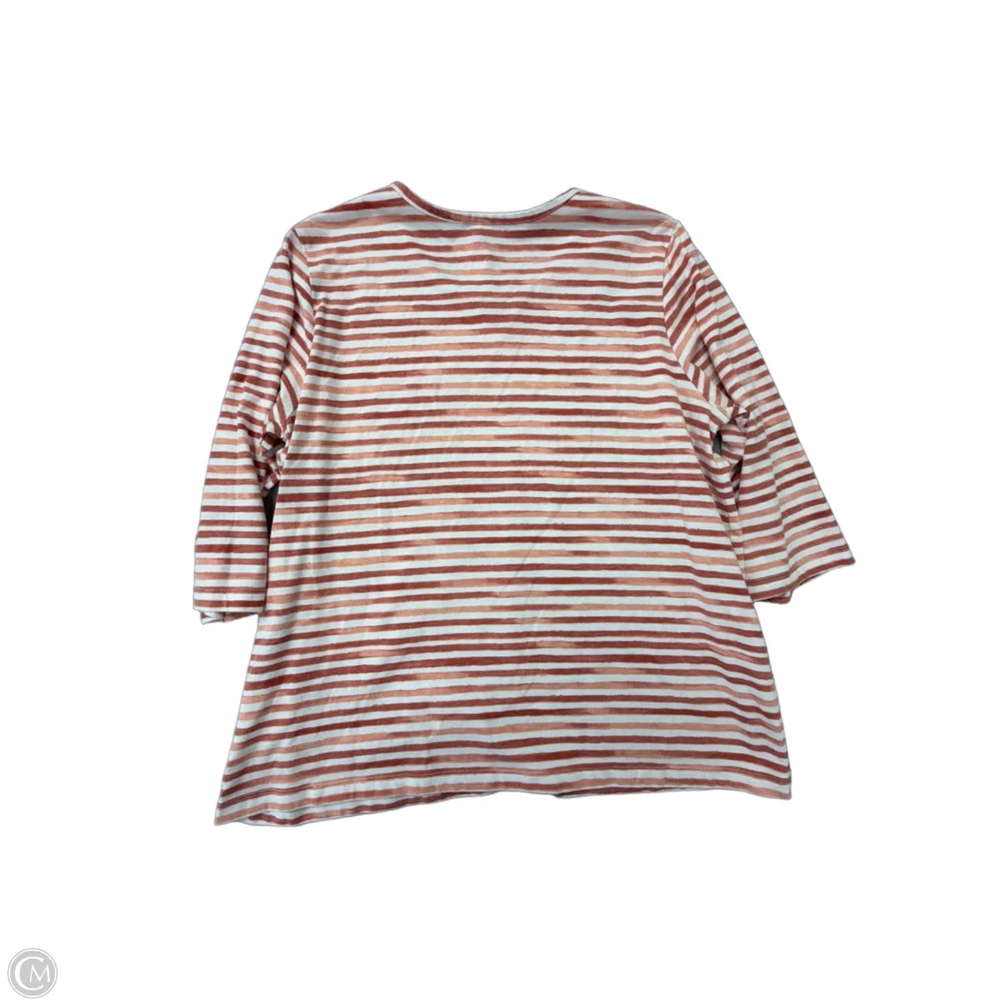 Top 3/4 Sleeve By Blair In Striped Pattern, Size: Xl