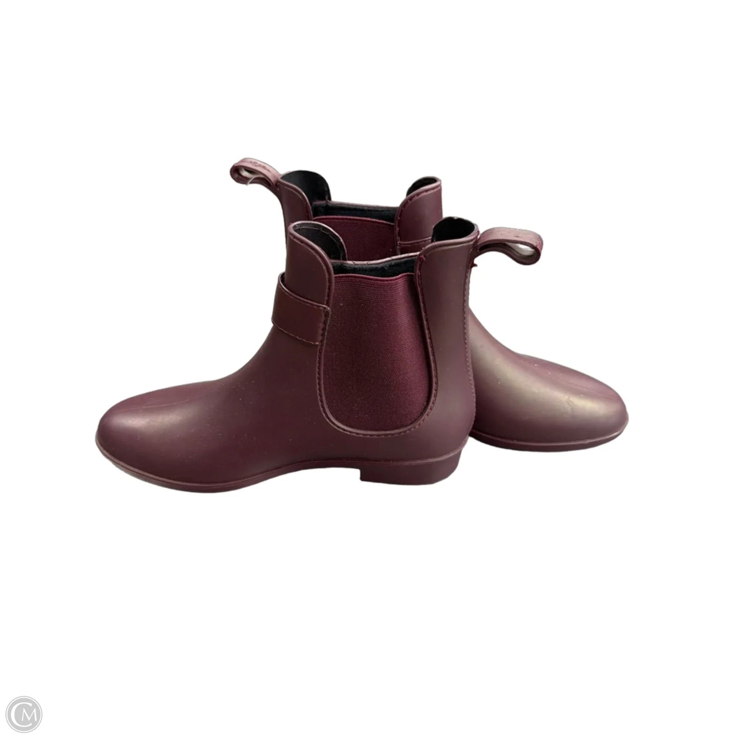 Boots Ankle Flats By Clothes Mentor In Maroon, Size: 7