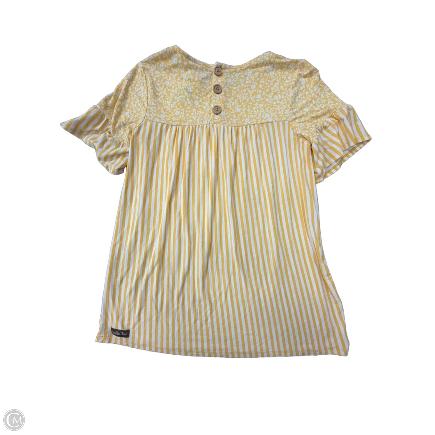 Top Short Sleeve By Matilda Jane In Yellow, Size: S