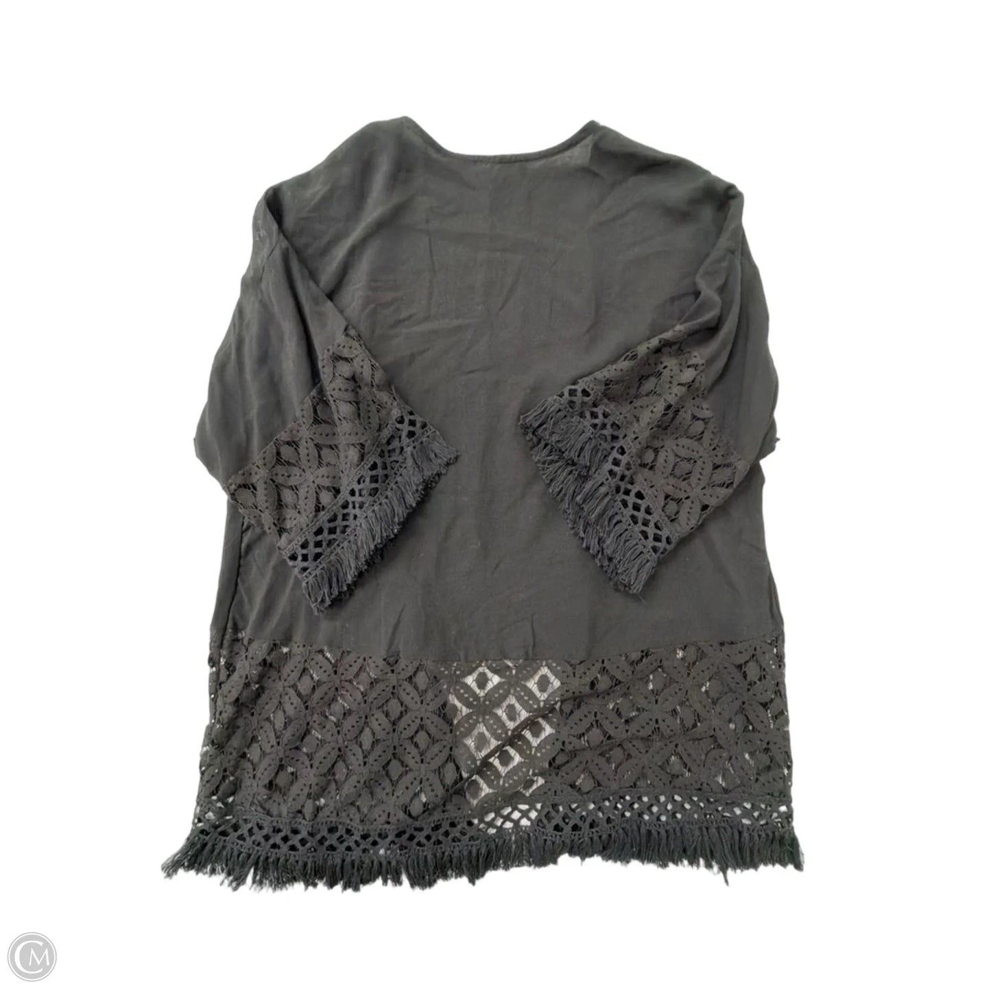 Kimono By Clothes Mentor In Black, Size: S
