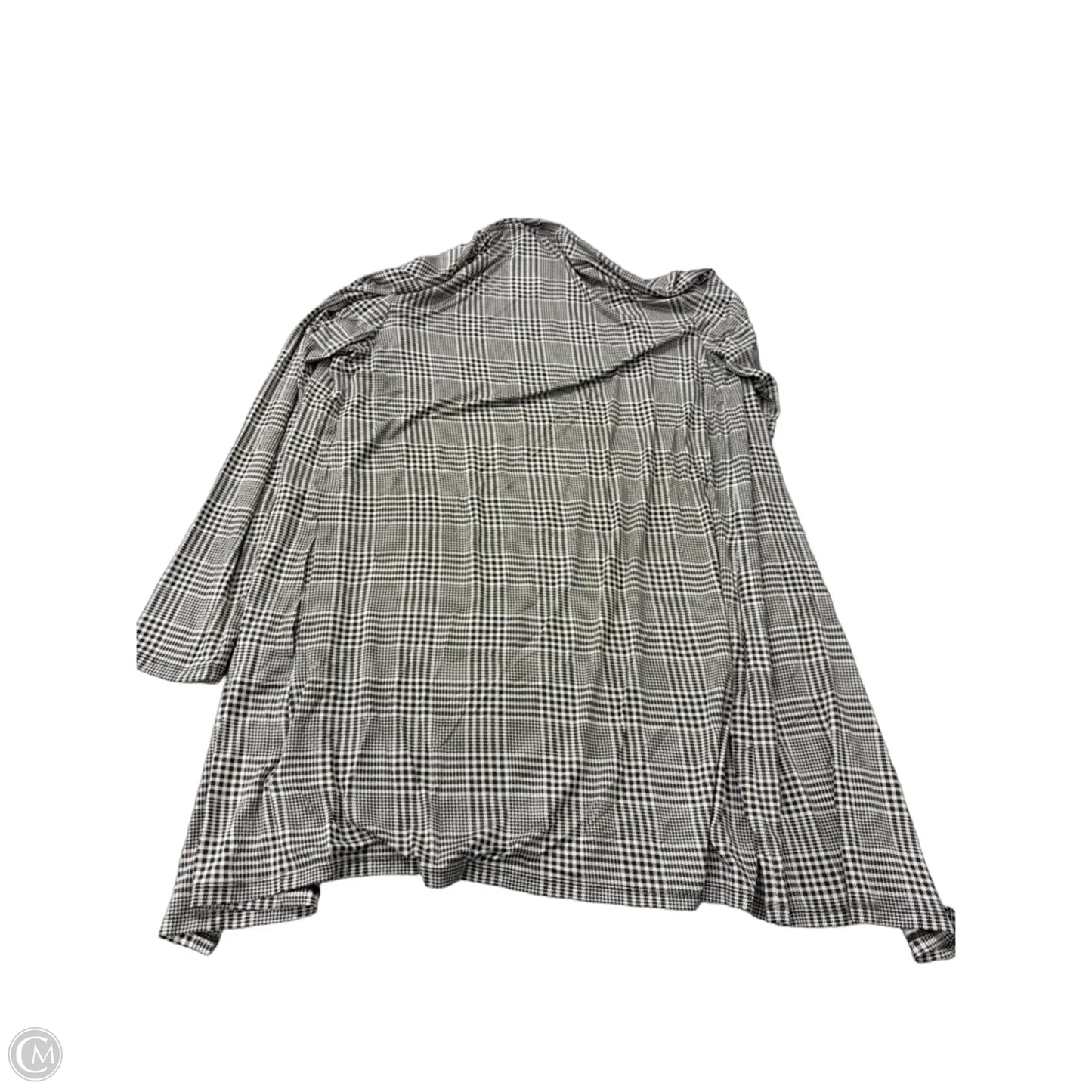 Cardigan By Lands End In Checkered Pattern, Size: Lp