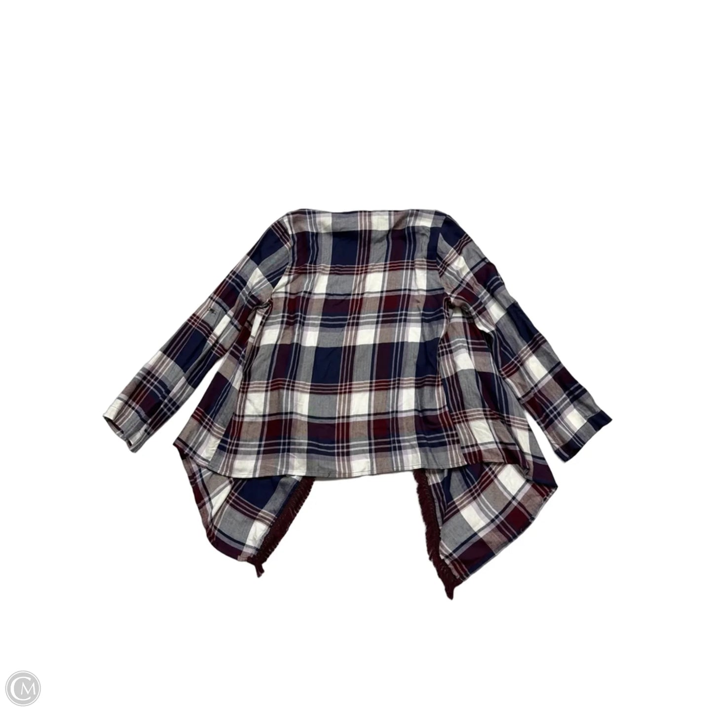 Cardigan By Venus In Plaid Pattern, Size: M
