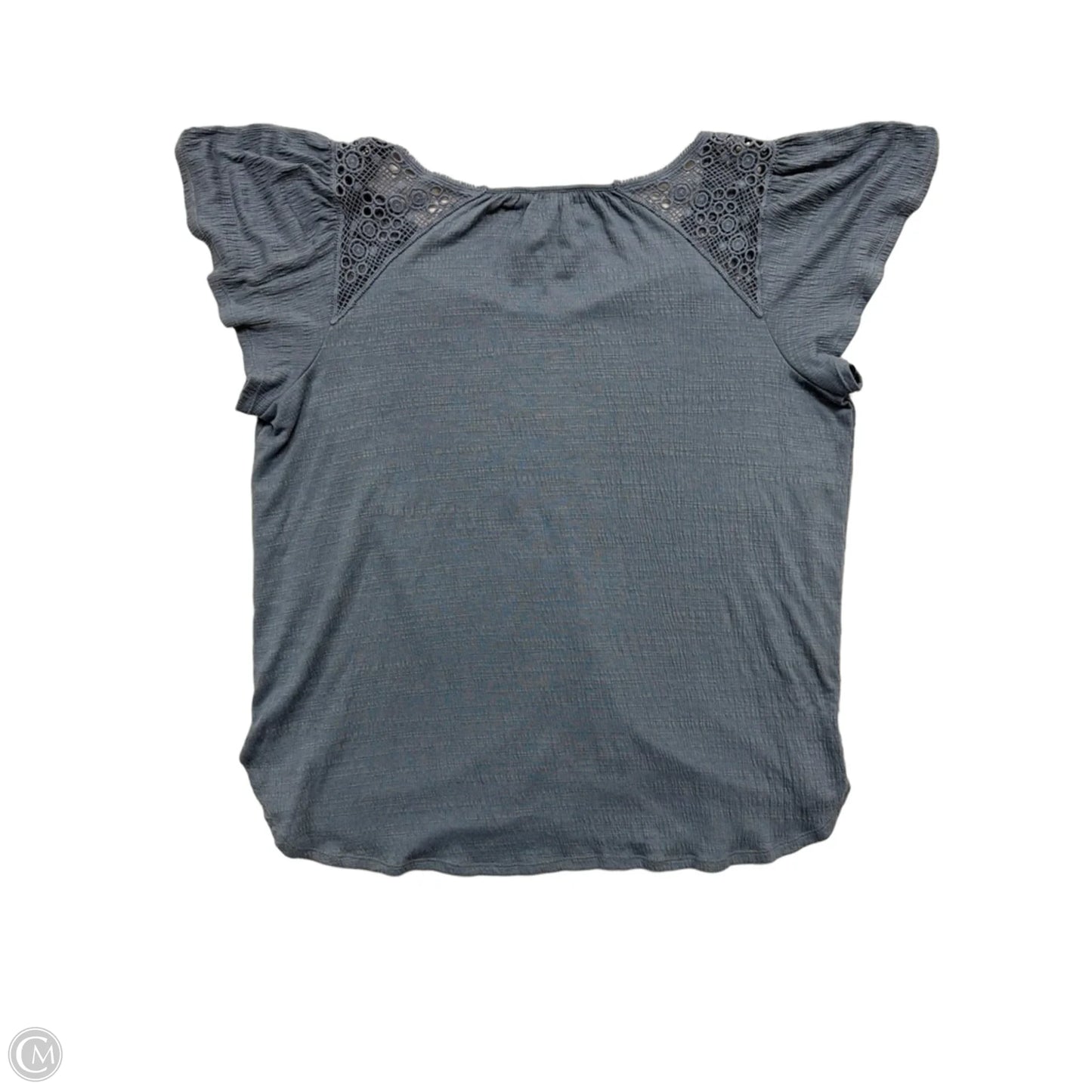 Top Short Sleeve By Max Studio In Blue, Size: 1x