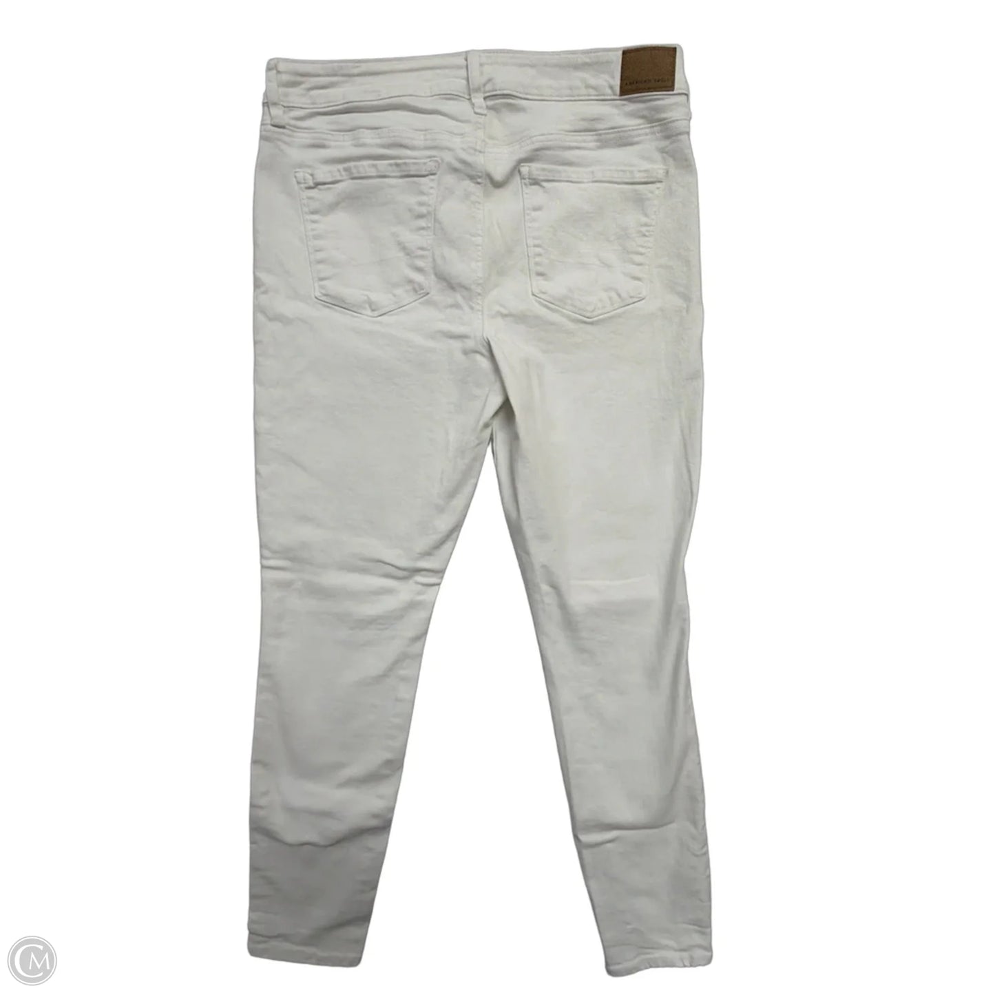 Jeans Skinny By American Eagle In White Denim, Size: 14