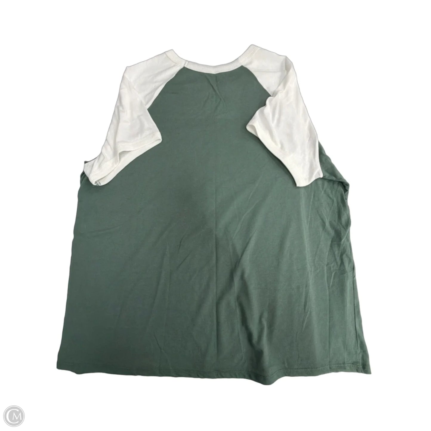 Top Short Sleeve By Disney In Green, Size: 2x