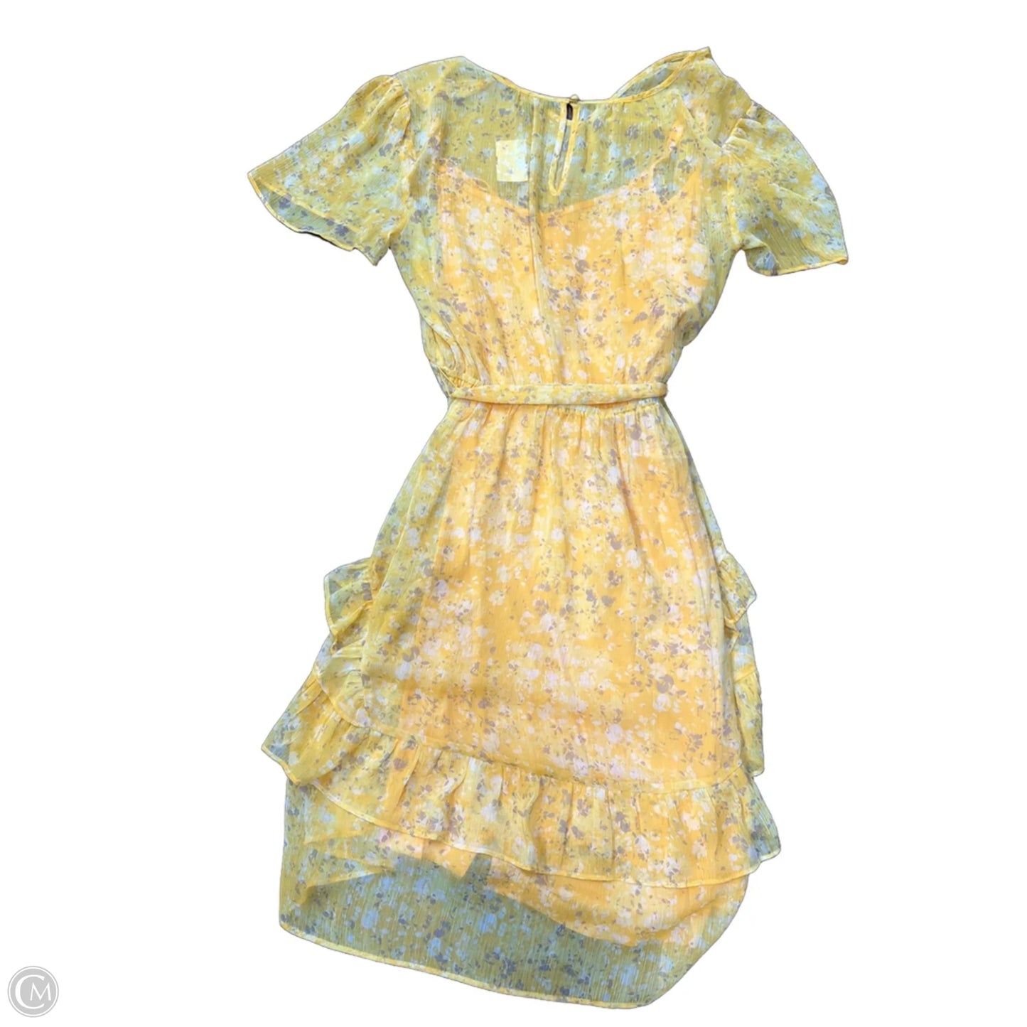 Dress Casual Midi By Simply Vera In Yellow, Size: M