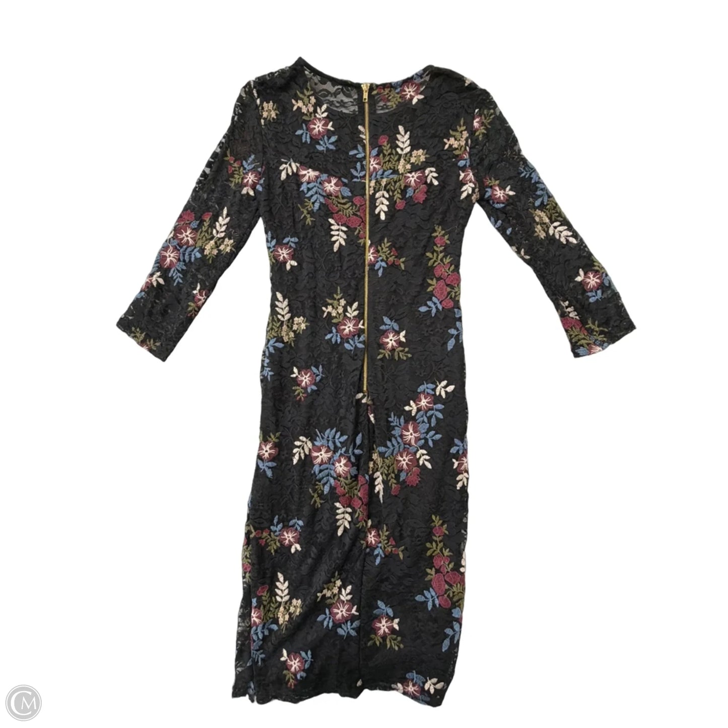 Dress Casual Midi By Bisou Bisou In Floral Print, Size: S