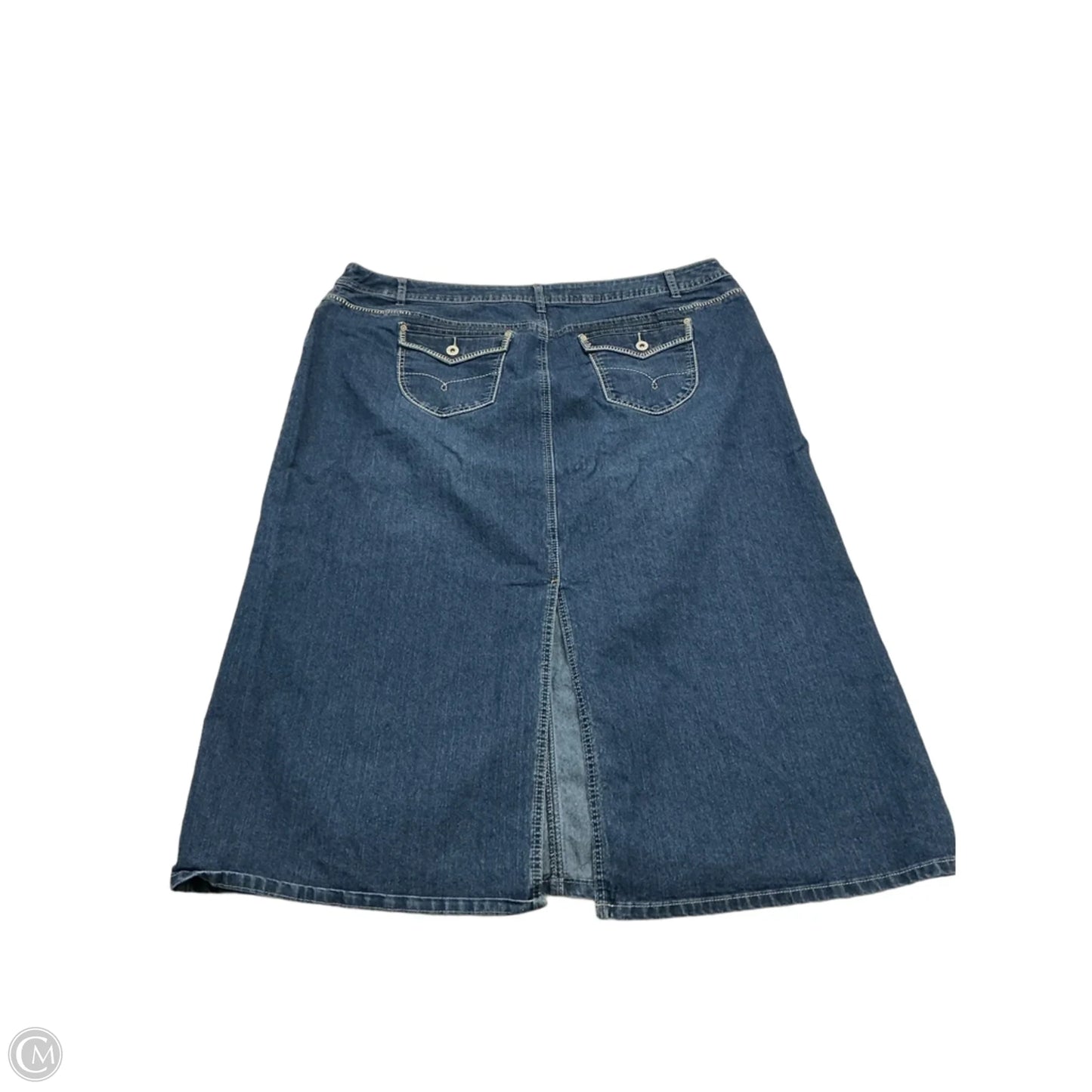 Skirt Midi By Cato In Blue Denim, Size: 2x