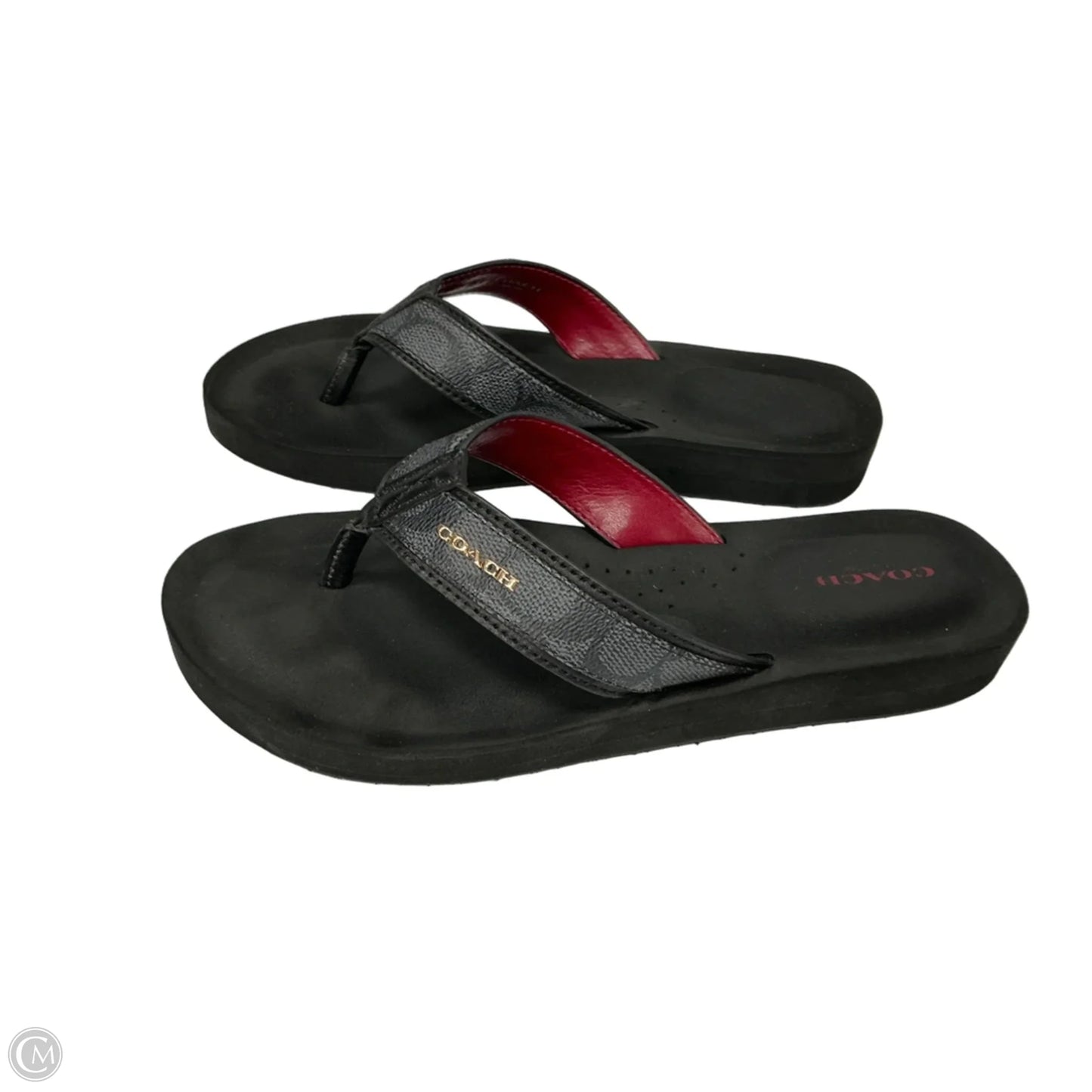 Sandals Designer By Coach In Black, Size: 9