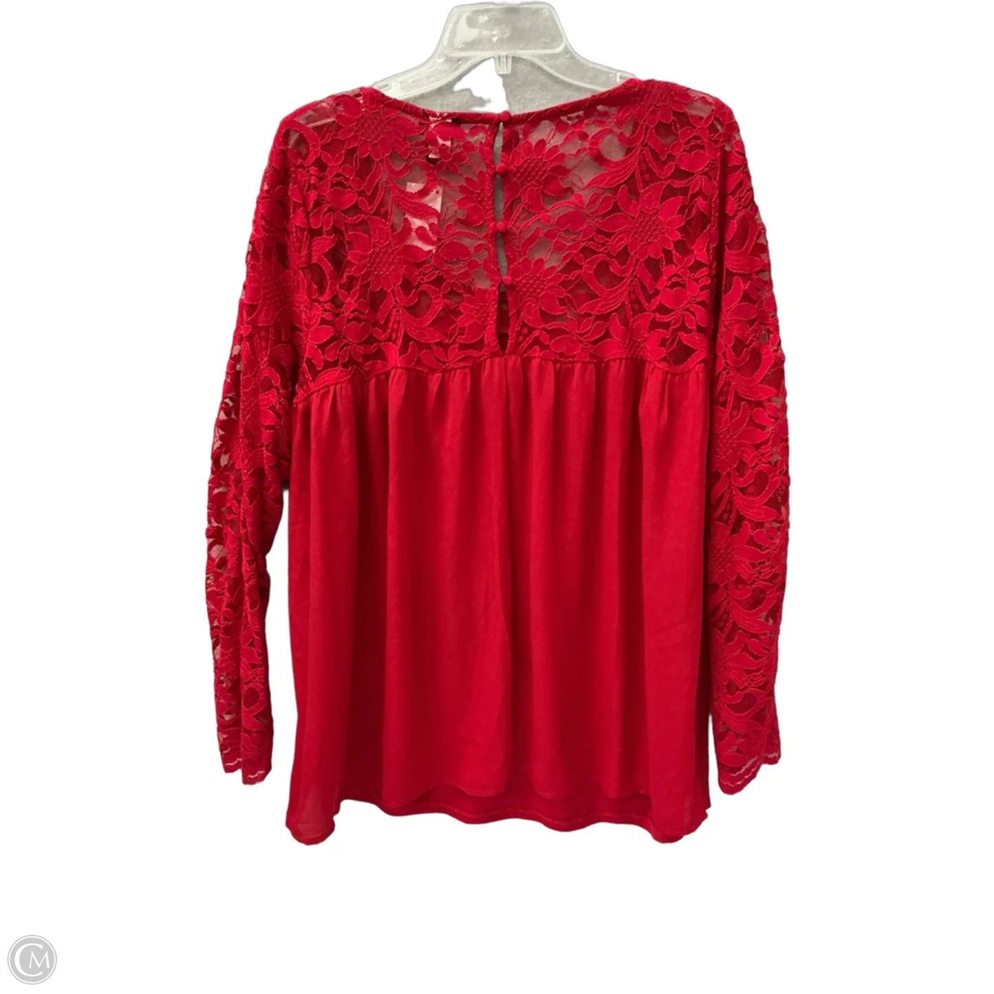 Top Long Sleeve By Torrid In Red, Size: 1x