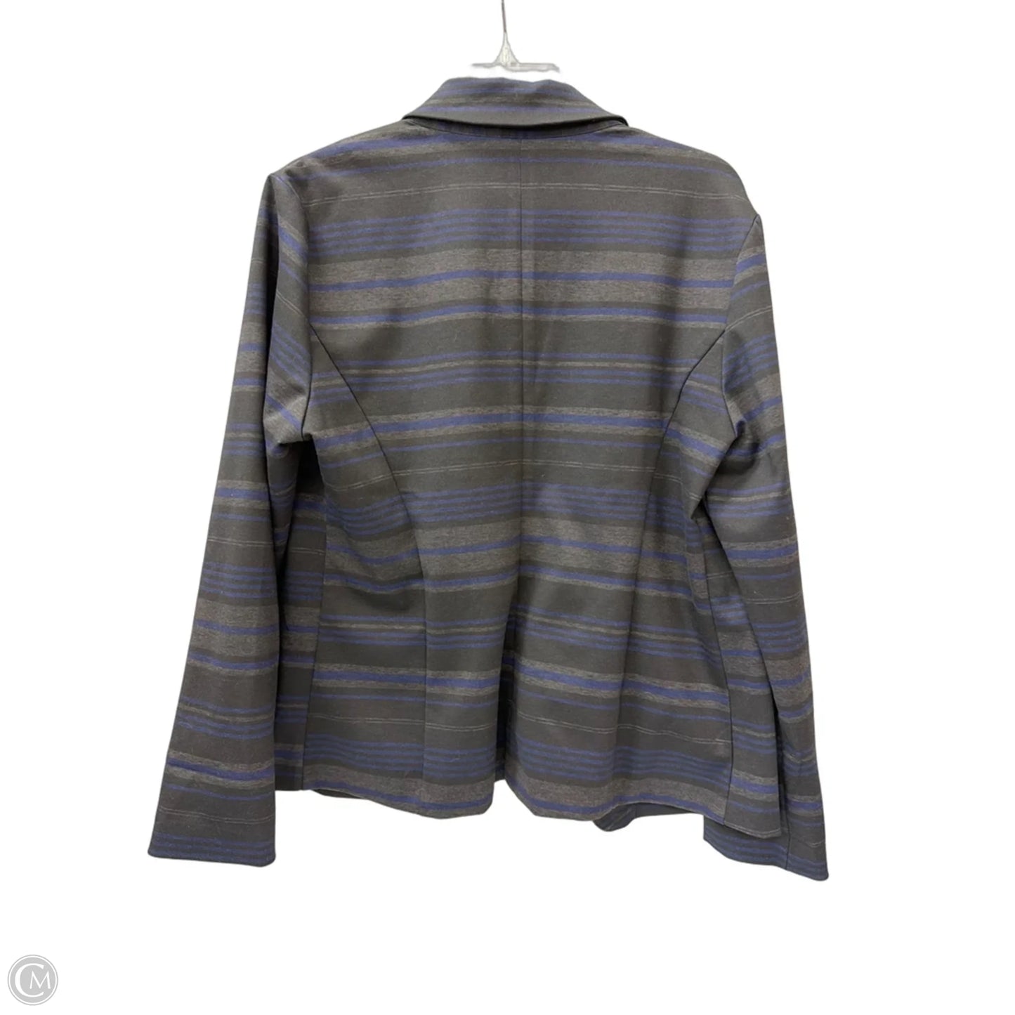 Blazer By Dressbarn In Black & Blue, Size: L