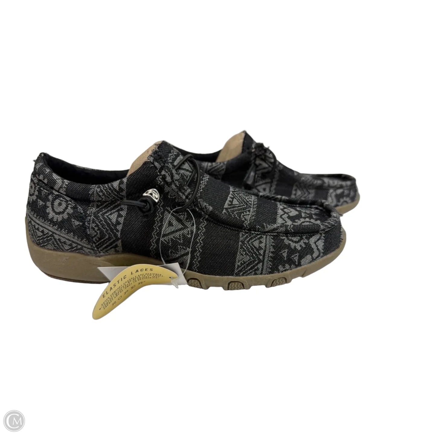 Shoes Flats By Roper In Black & Grey, Size: 6