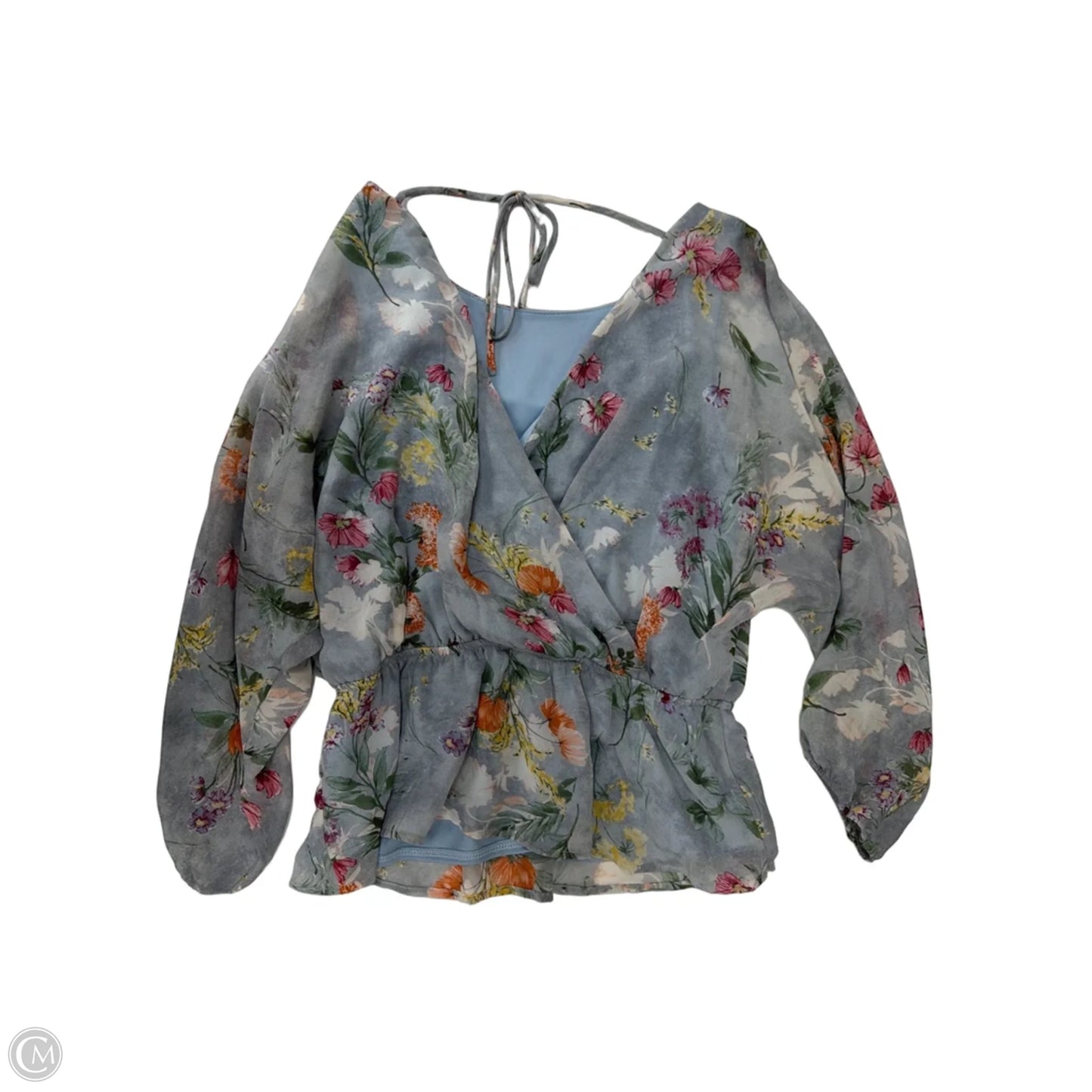 Top Long Sleeve By Kaileigh In Floral Print, Size: Mp