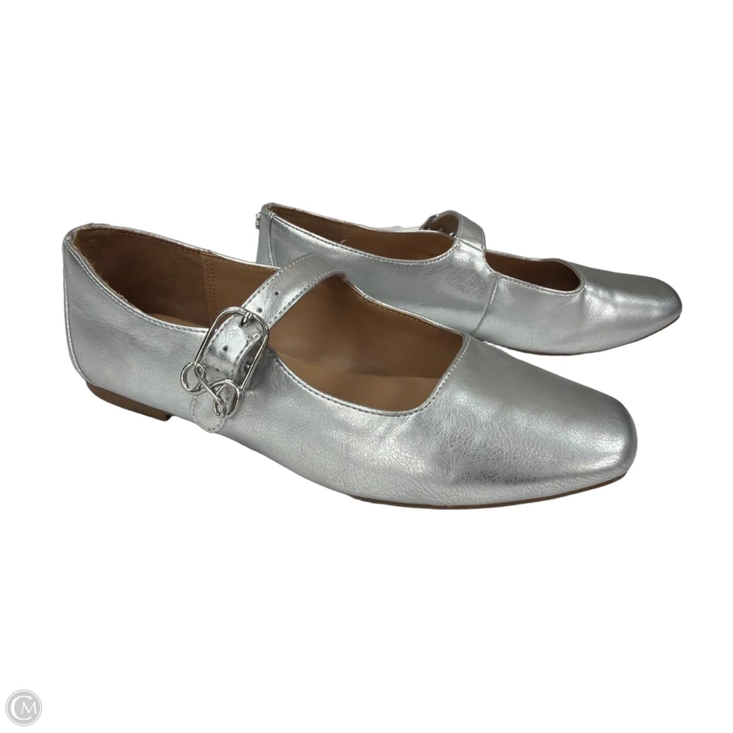 Shoes Flats By Sam And Libby In Silver, Size: 8.5