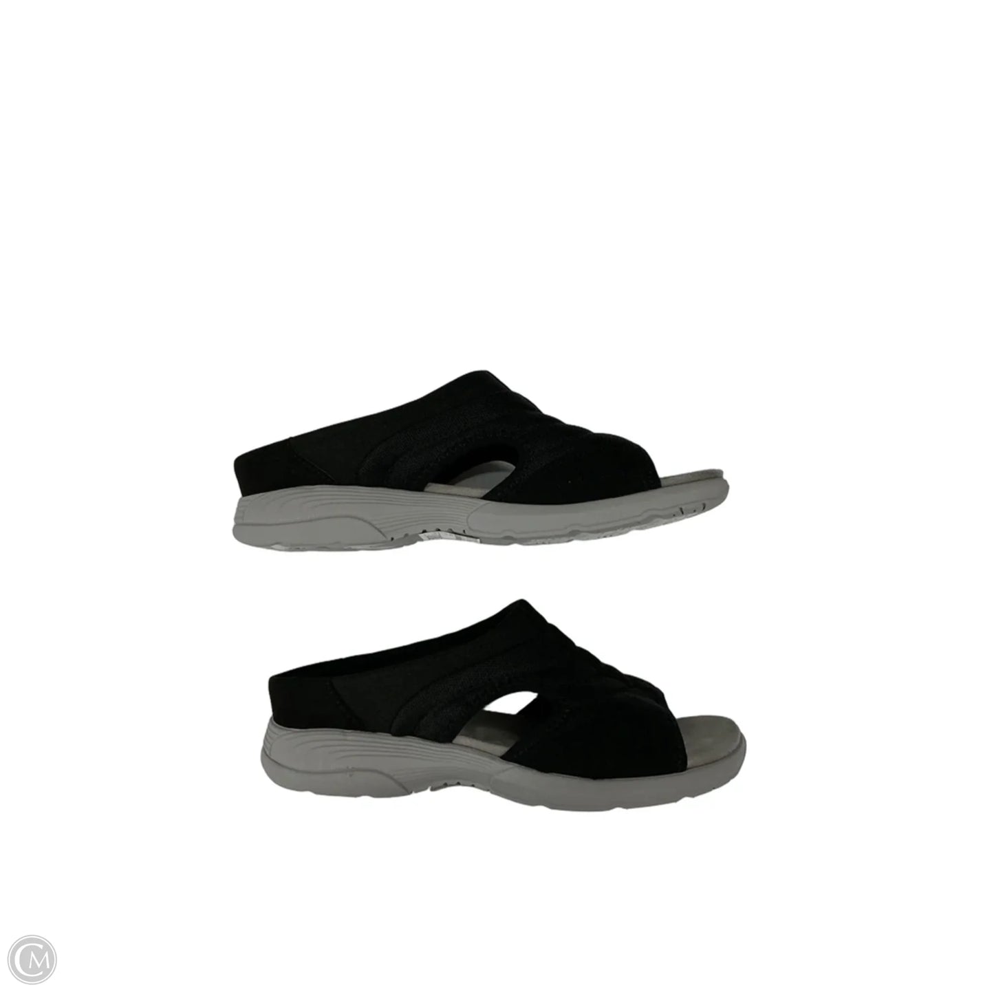 Sandals Flats By Easy Spirit In Black & Grey, Size: 7.5