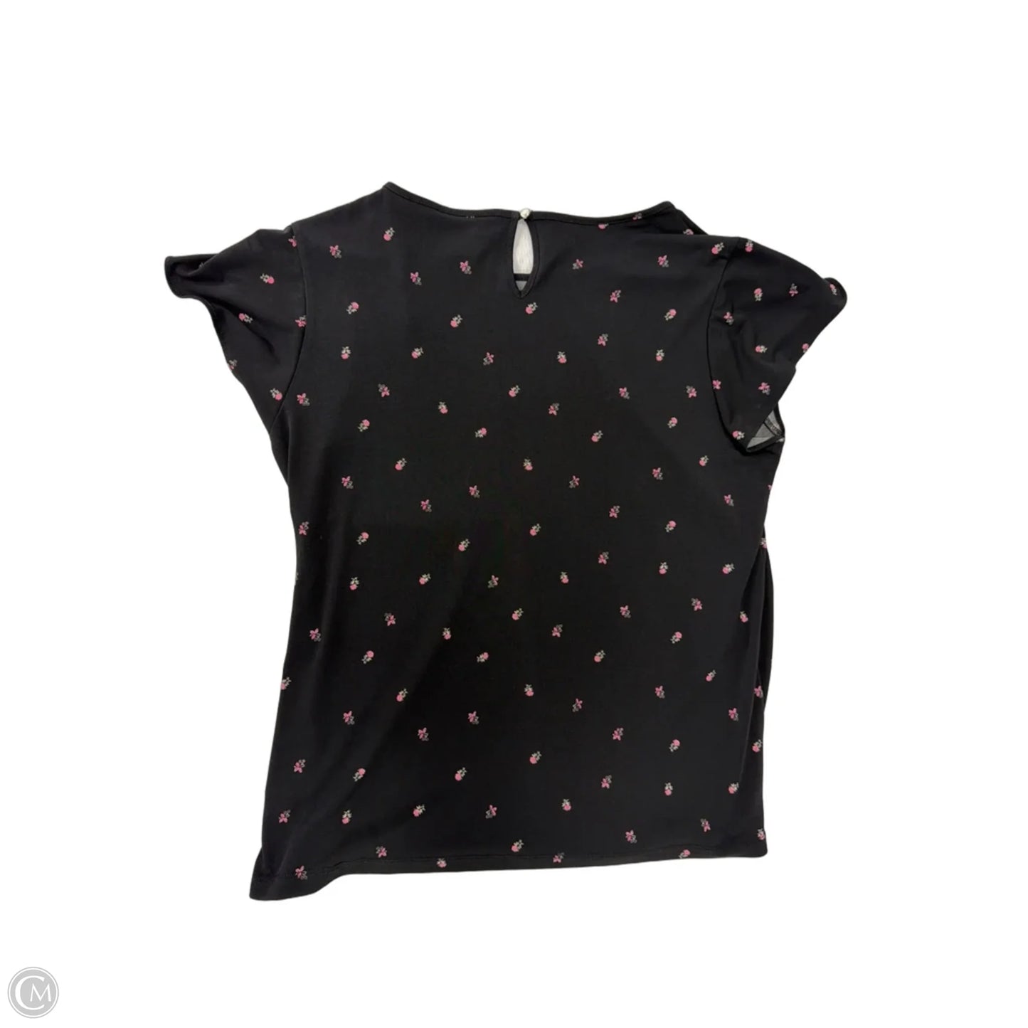 Top Short Sleeve By Liz Claiborne In Black, Size: L