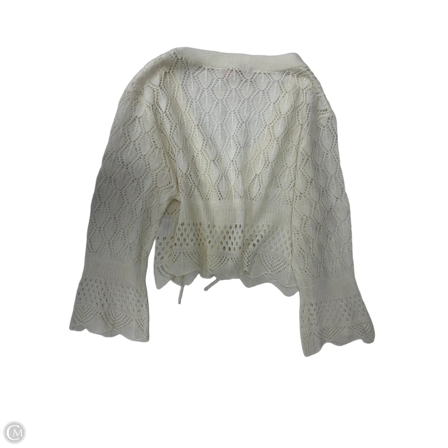 Cardigan By Clothes Mentor In Cream, Size: Xl