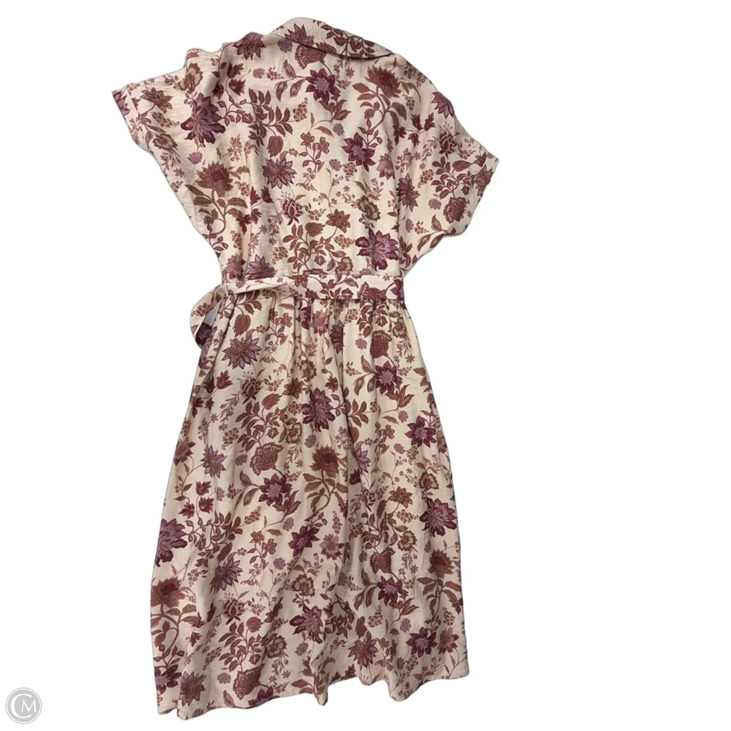 Dress Casual Midi By Lucky Brand In Floral Print, Size: L