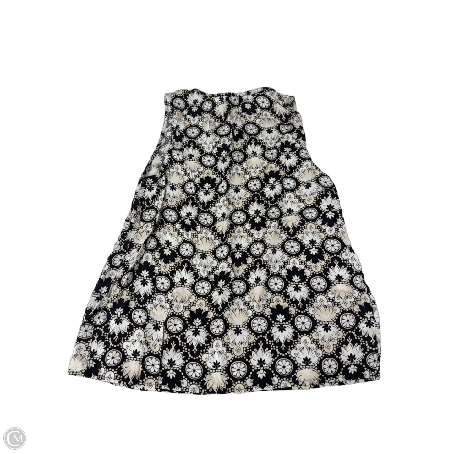 Top Sleeveless By Croft And Barrow In Black & Cream, Size: M