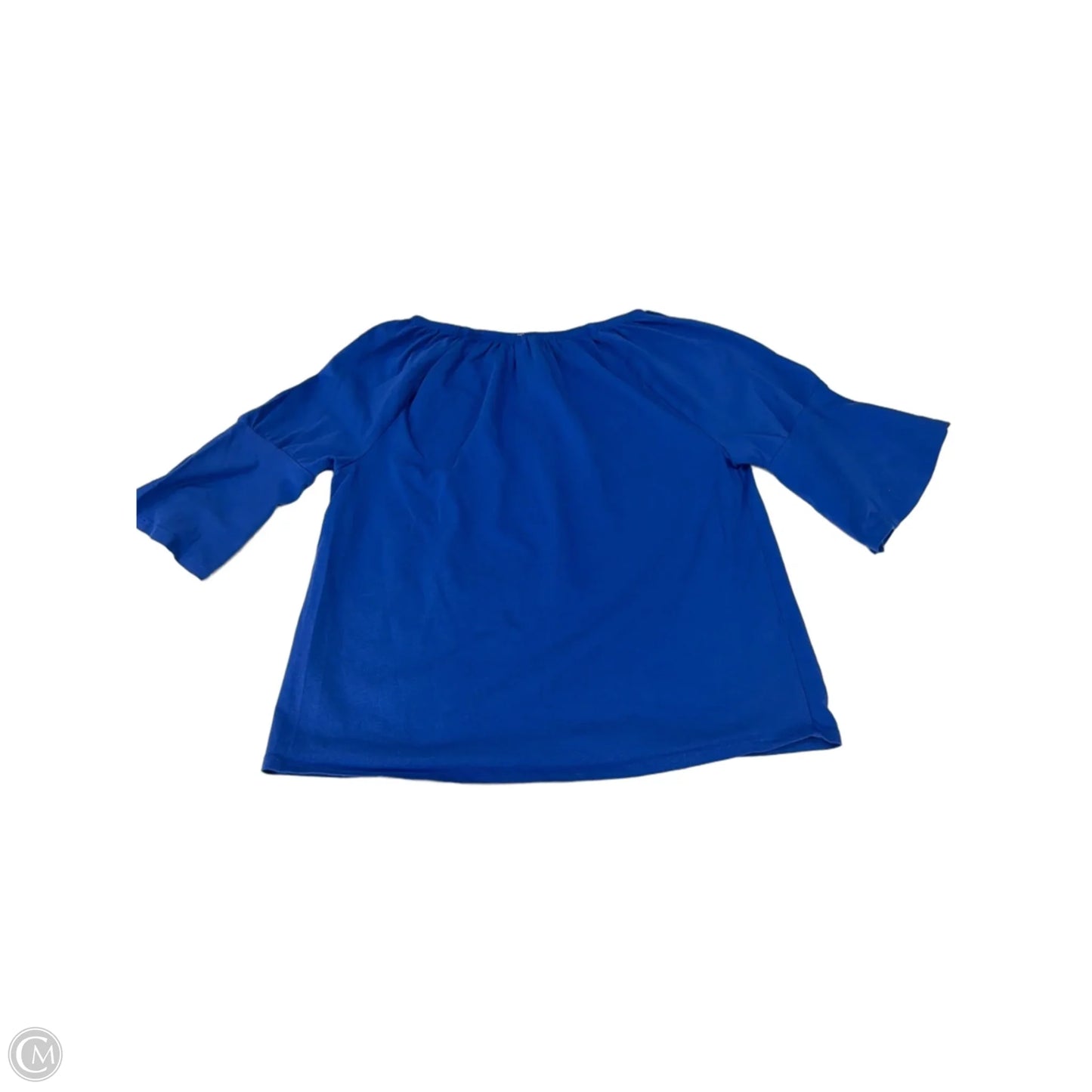 Top Short Sleeve By Workshop In Blue, Size: L