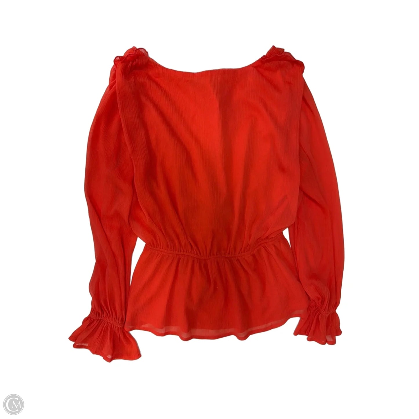 Top Long Sleeve By Flying Tomato In Orange, Size: M